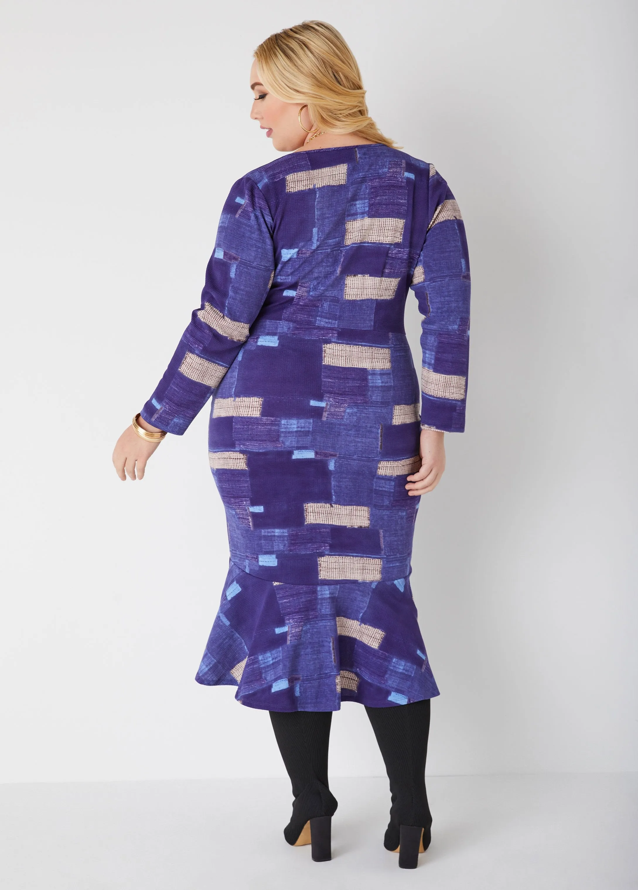 Patchwork Print Midaxi Dress sold by Ashley Stewart product image thumbnail 2