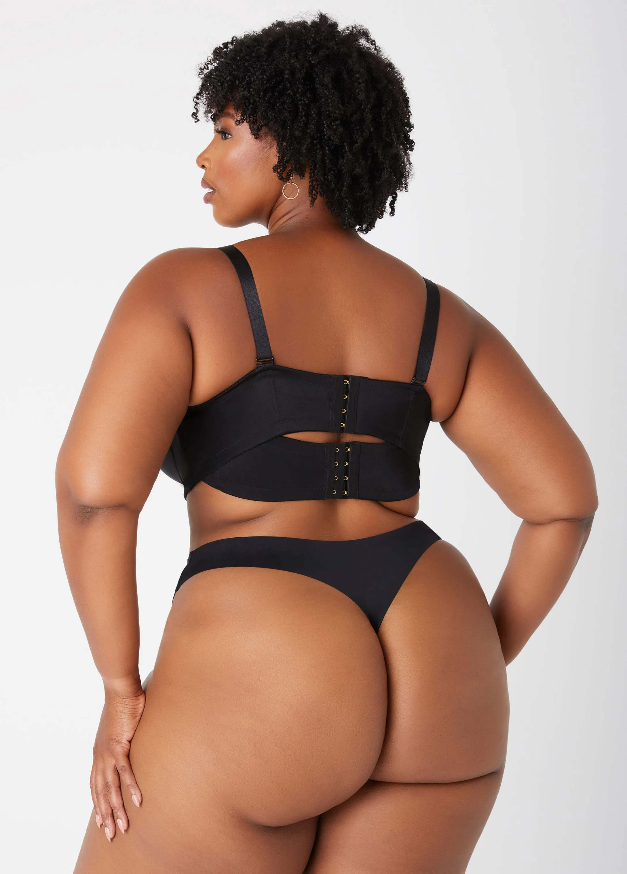 Seamless Microfiber Thong sold by Ashley Stewart product image thumbnail 2