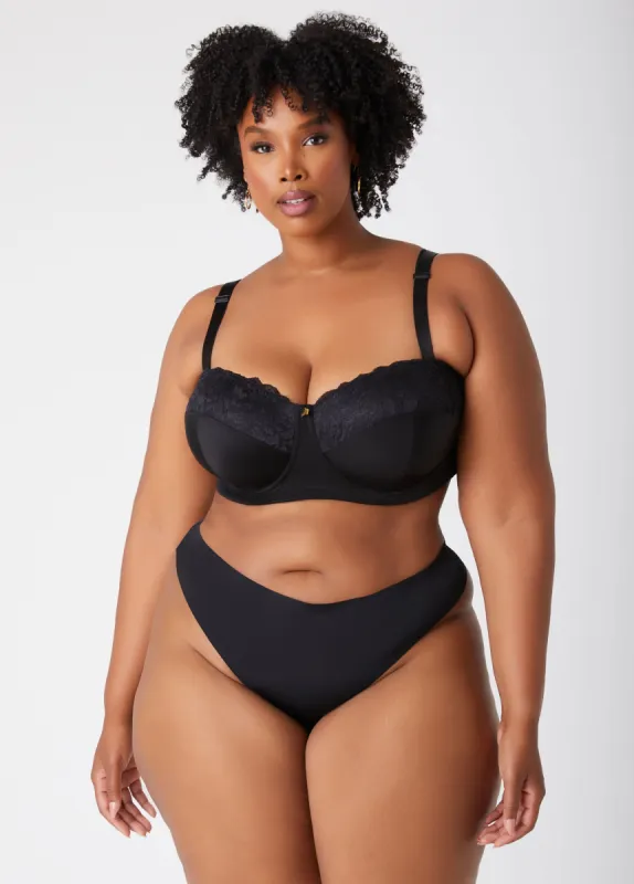 Seamless Microfiber Thong sold by Ashley Stewart