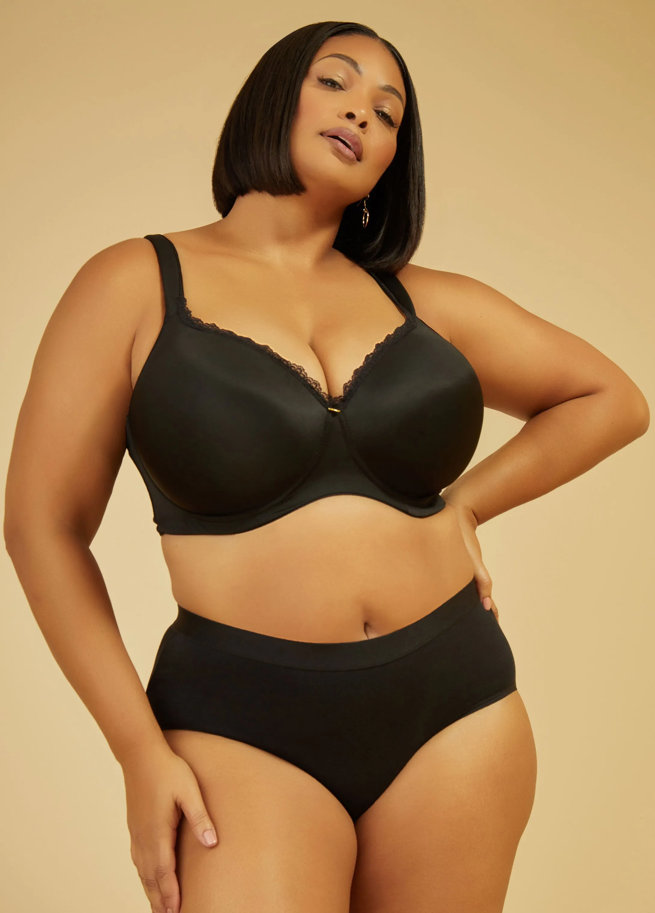 Stretch Cotton Hipster Briefs sold by Ashley Stewart