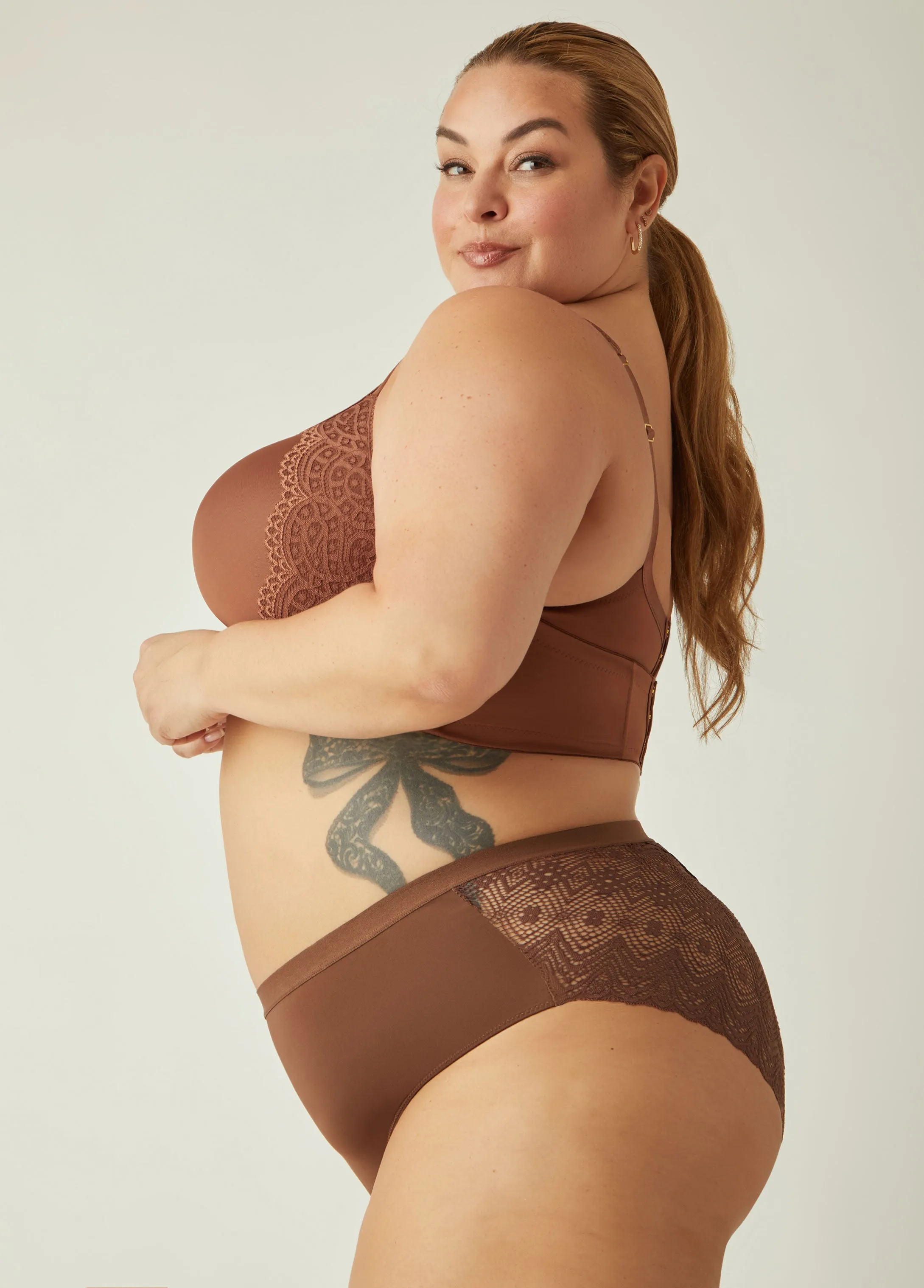 Lace Paneled Hipster Briefs sold by Ashley Stewart product image thumbnail 3