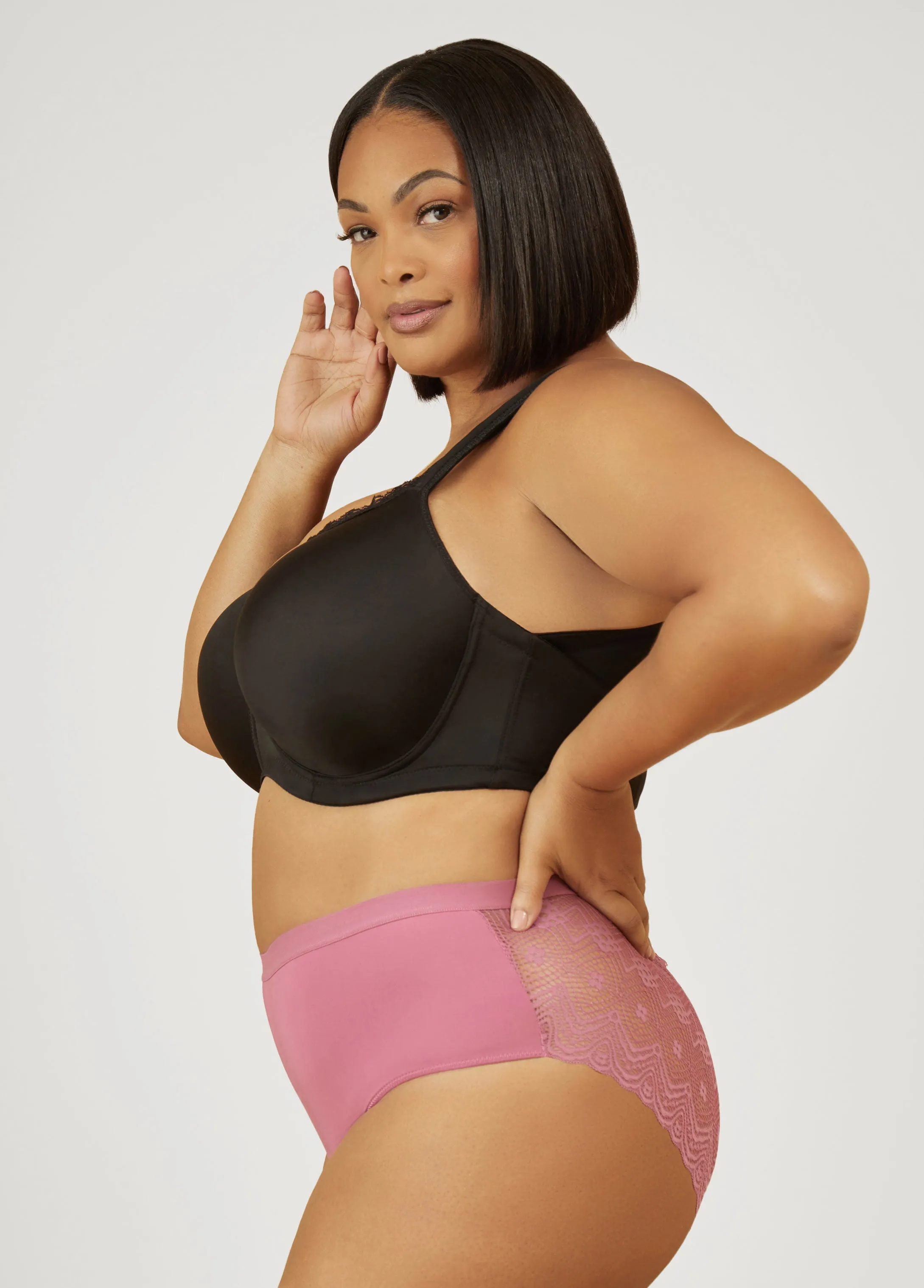 Lace Paneled Hipster Briefs sold by Ashley Stewart product image thumbnail 4