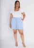 Striped Gauze Shorts sold by Ashley Stewart