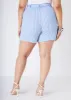 Striped Gauze Shorts sold by Ashley Stewart