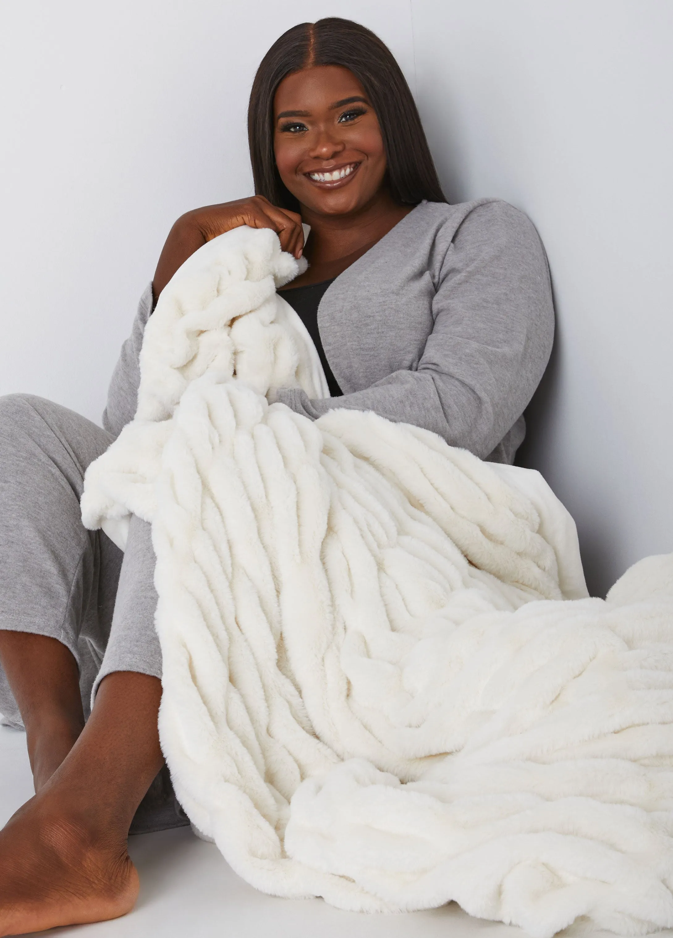 Brushed Hacci Knit Lounge Duster sold by Ashley Stewart product image thumbnail 4