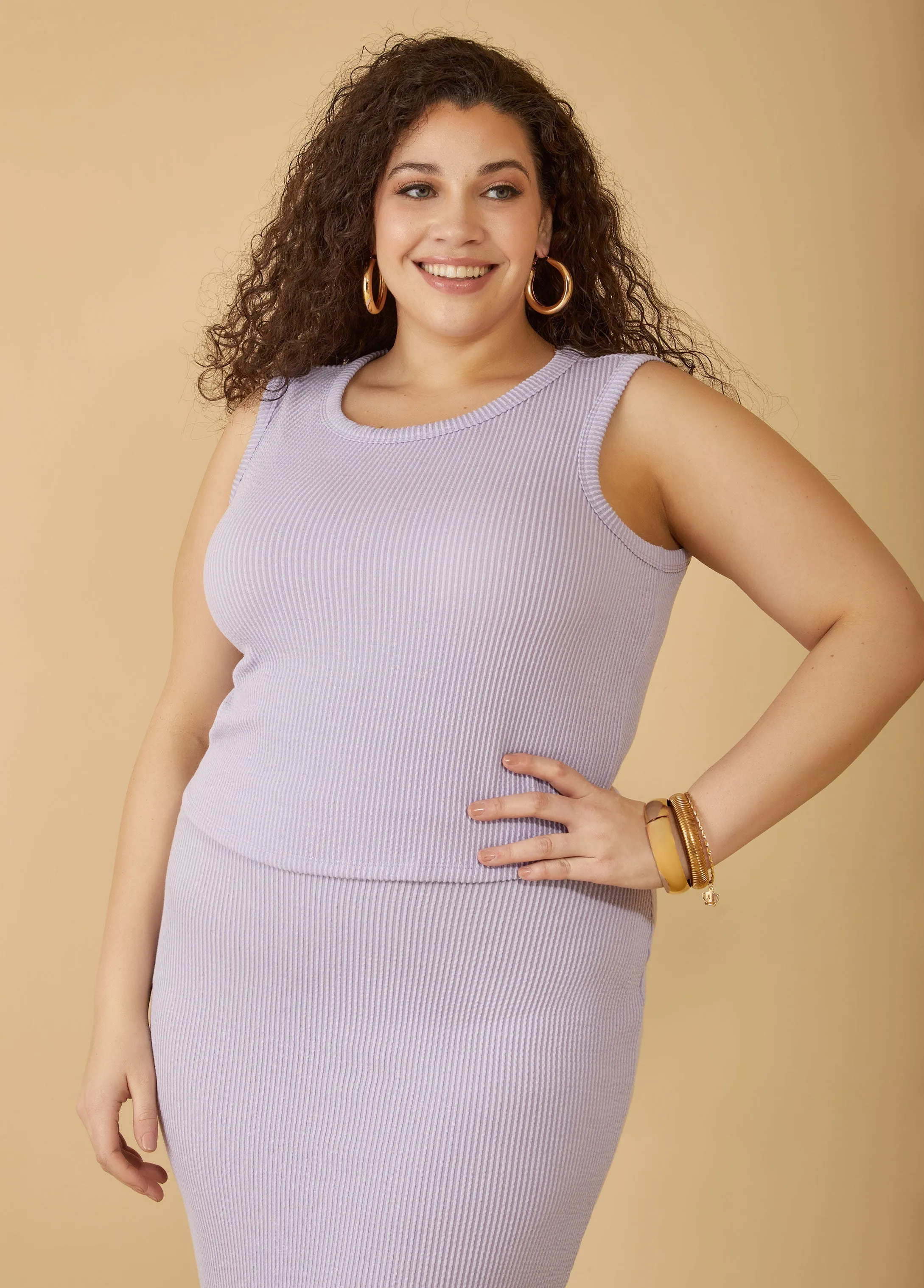 Ribbed Tank Top sold by Ashley Stewart product image thumbnail 4