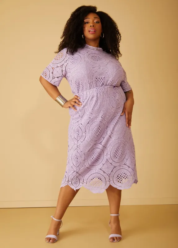 Lace Midi Skirt sold by Ashley Stewart
