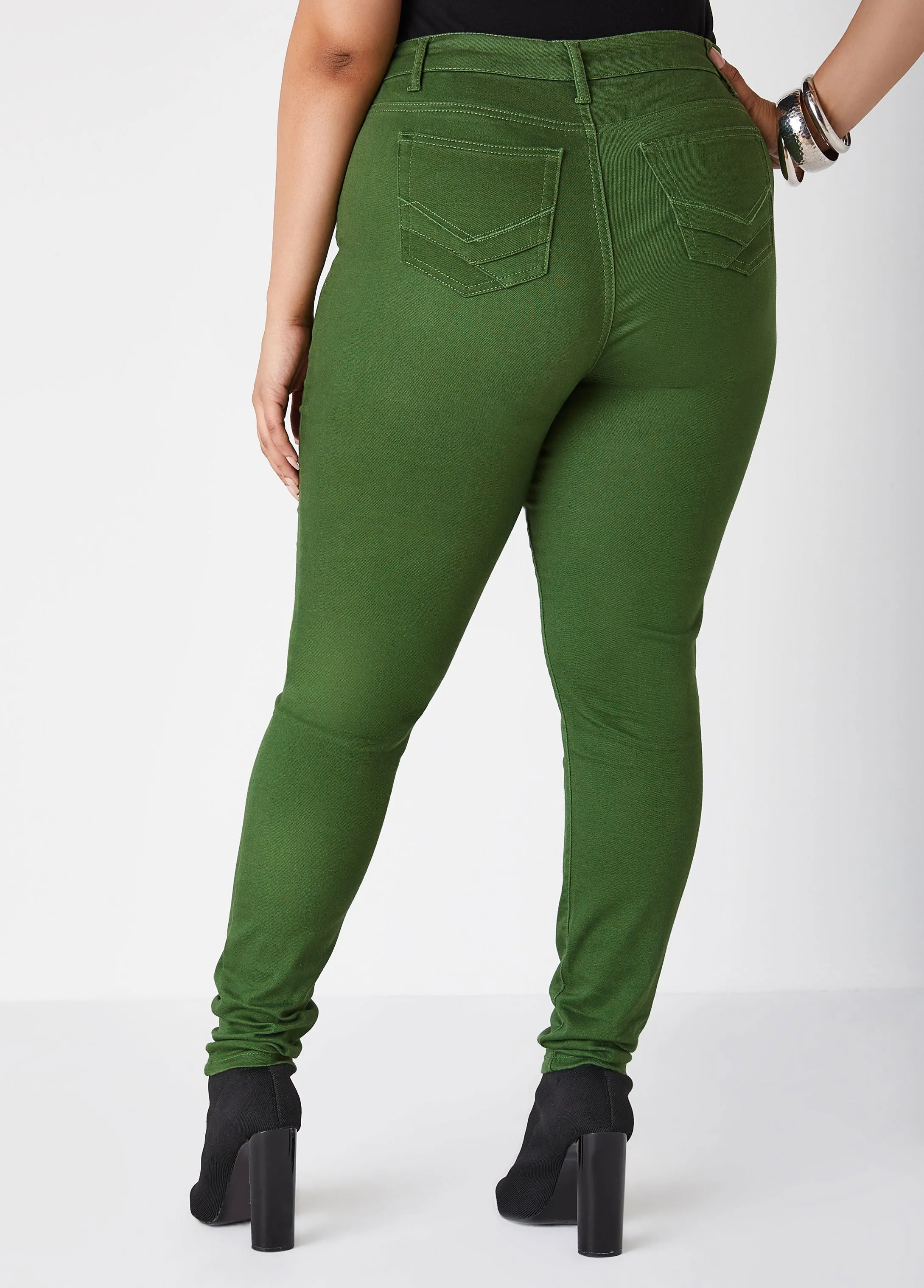 High Rise Denim Jeggings sold by Ashley Stewart product image thumbnail 2