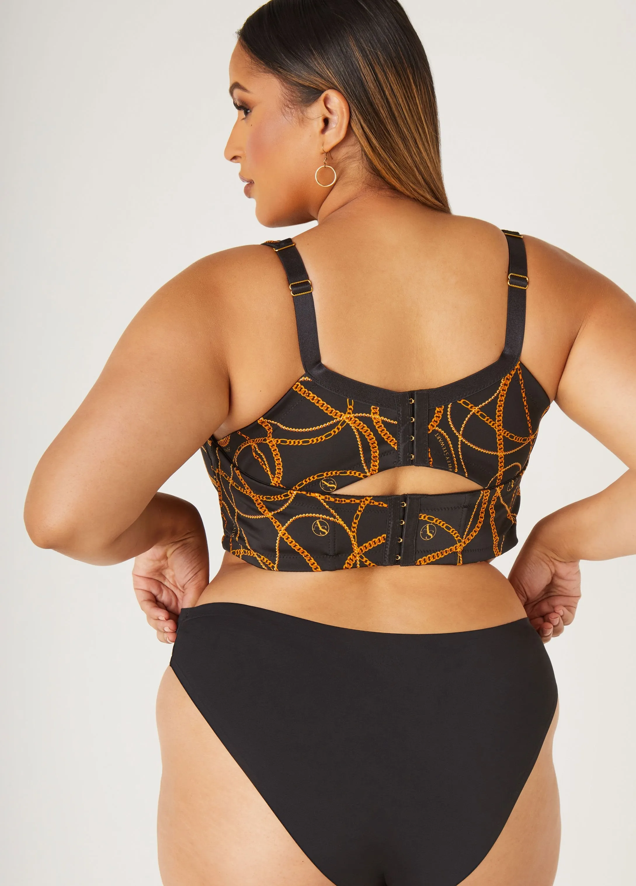 Chain Print Plunge Butterfly Bra sold by Ashley Stewart product image thumbnail 2