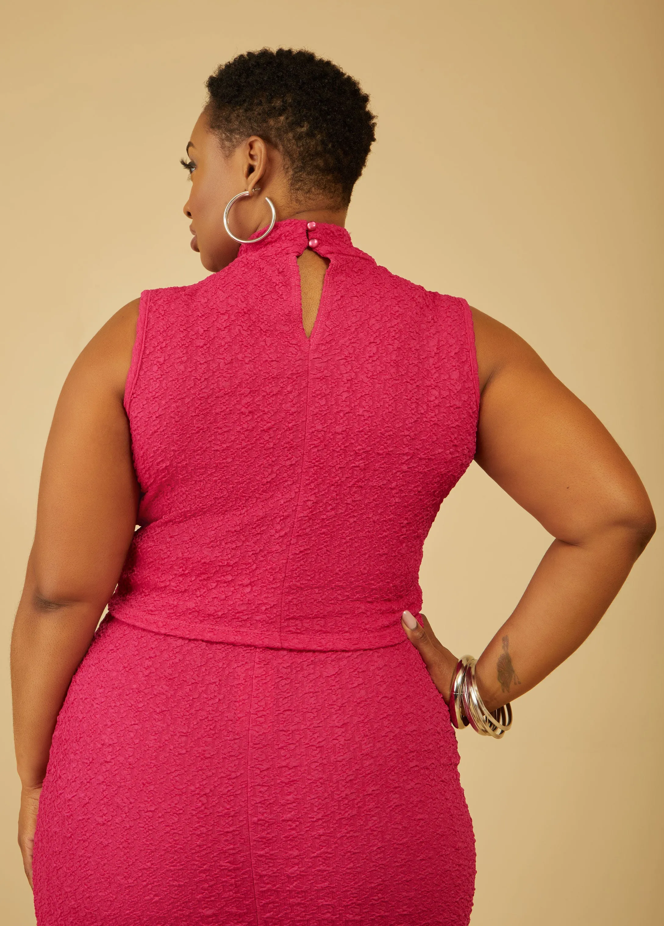 Textured Twist Front Top sold by Ashley Stewart product image thumbnail 5