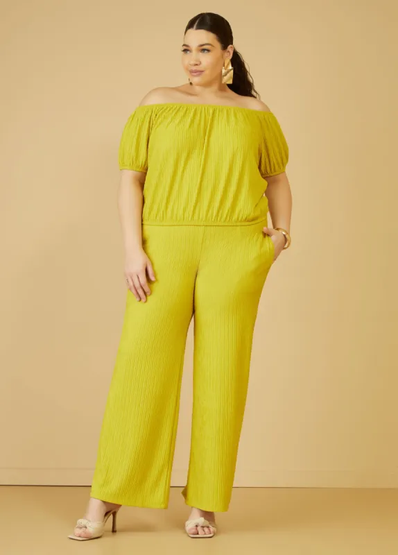 Textured Straight Leg Pants sold by Ashley Stewart