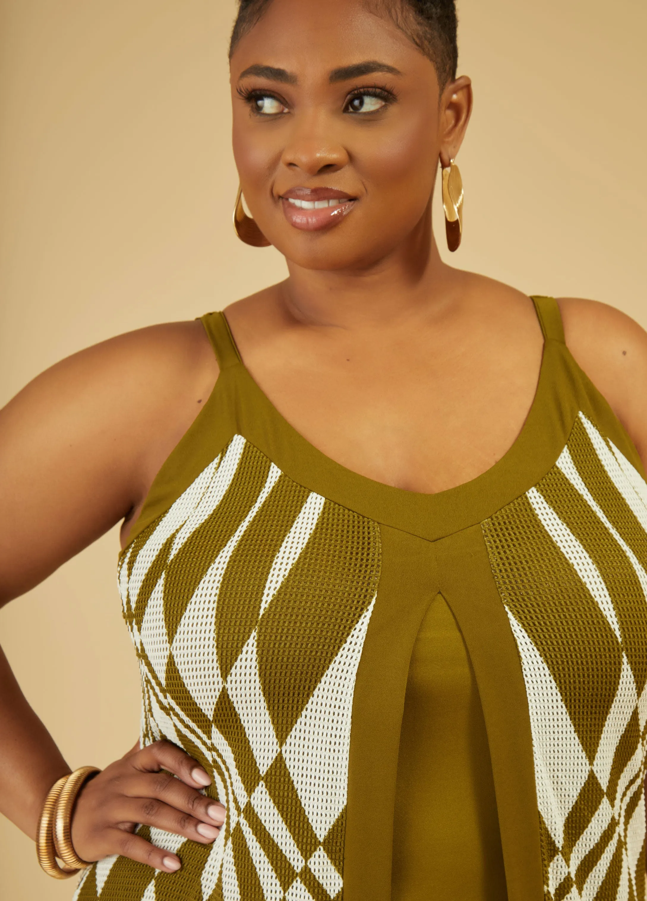 Layered Printed Handkerchief Tunic sold by Ashley Stewart product image thumbnail 3