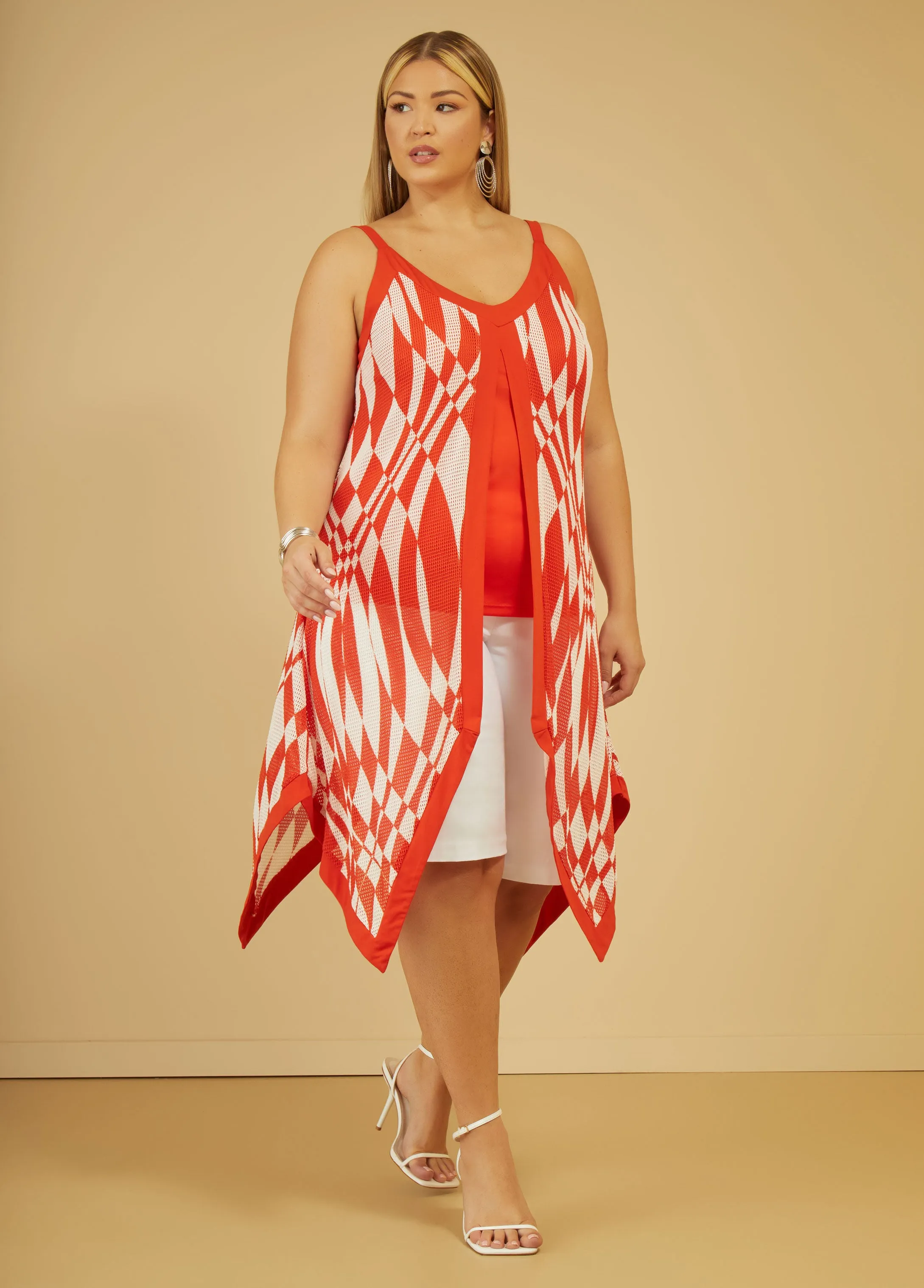Layered Printed Handkerchief Tunic sold by Ashley Stewart product image thumbnail 4