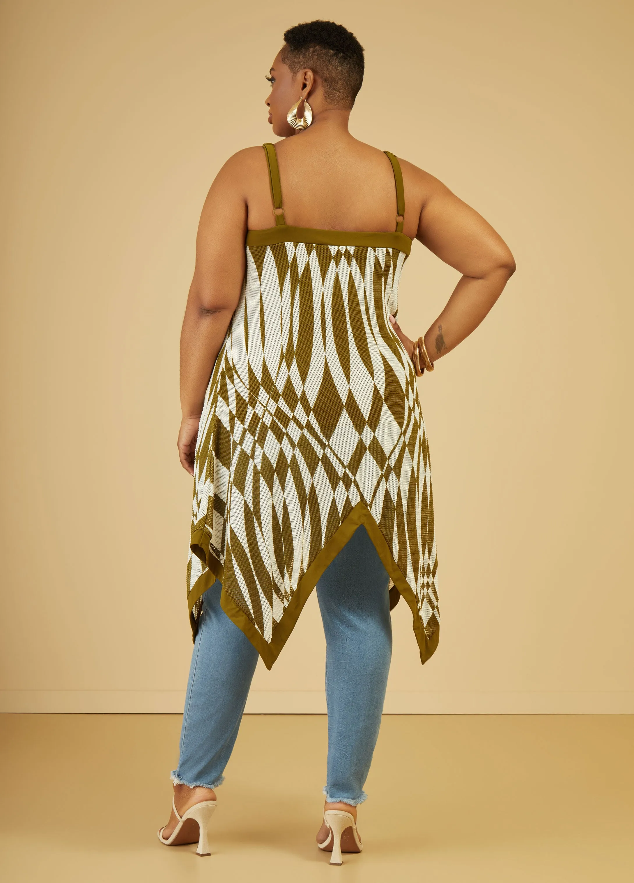 Layered Printed Handkerchief Tunic sold by Ashley Stewart product image thumbnail 2