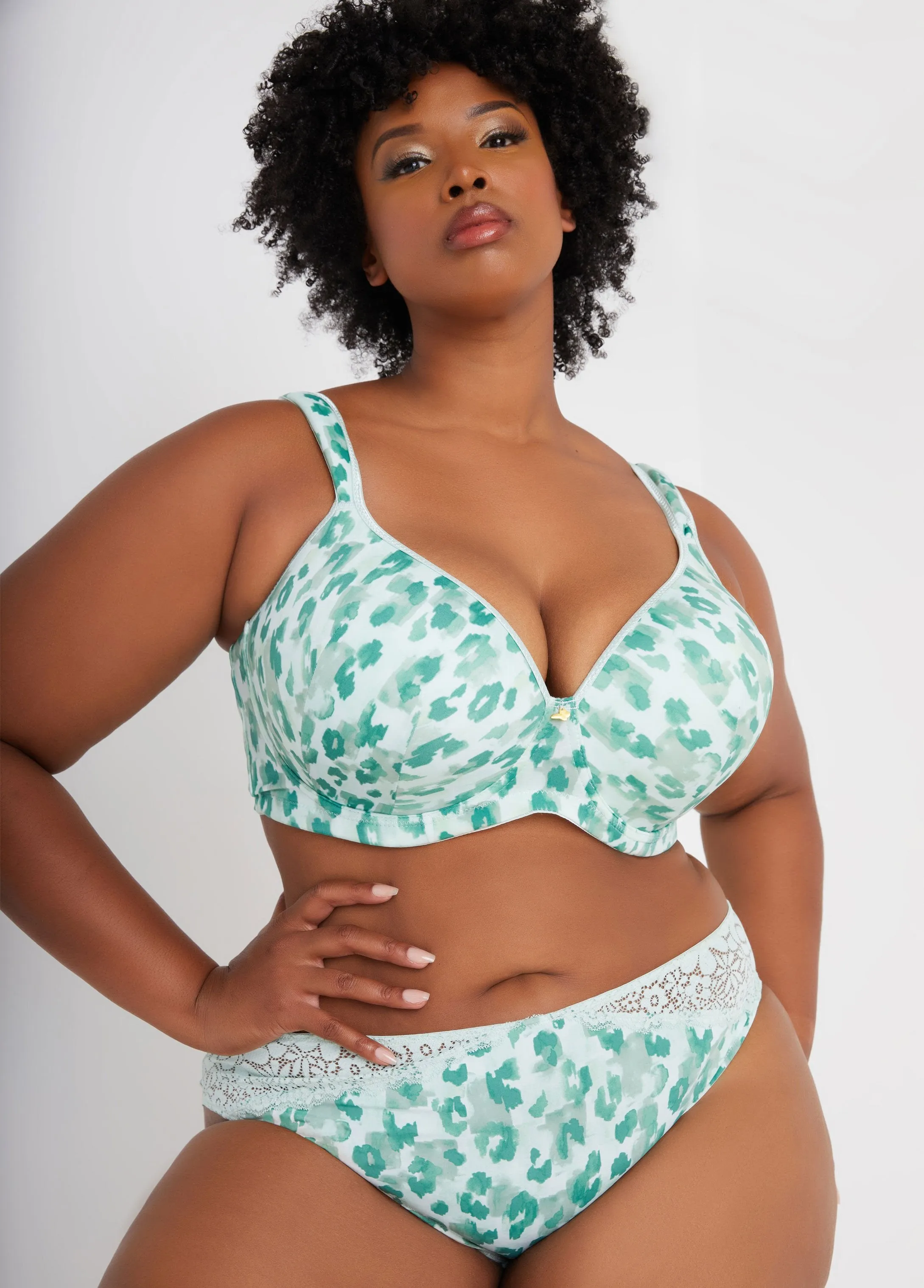 Leopard Print Plunge Butterfly Bra sold by Ashley Stewart product image thumbnail 3