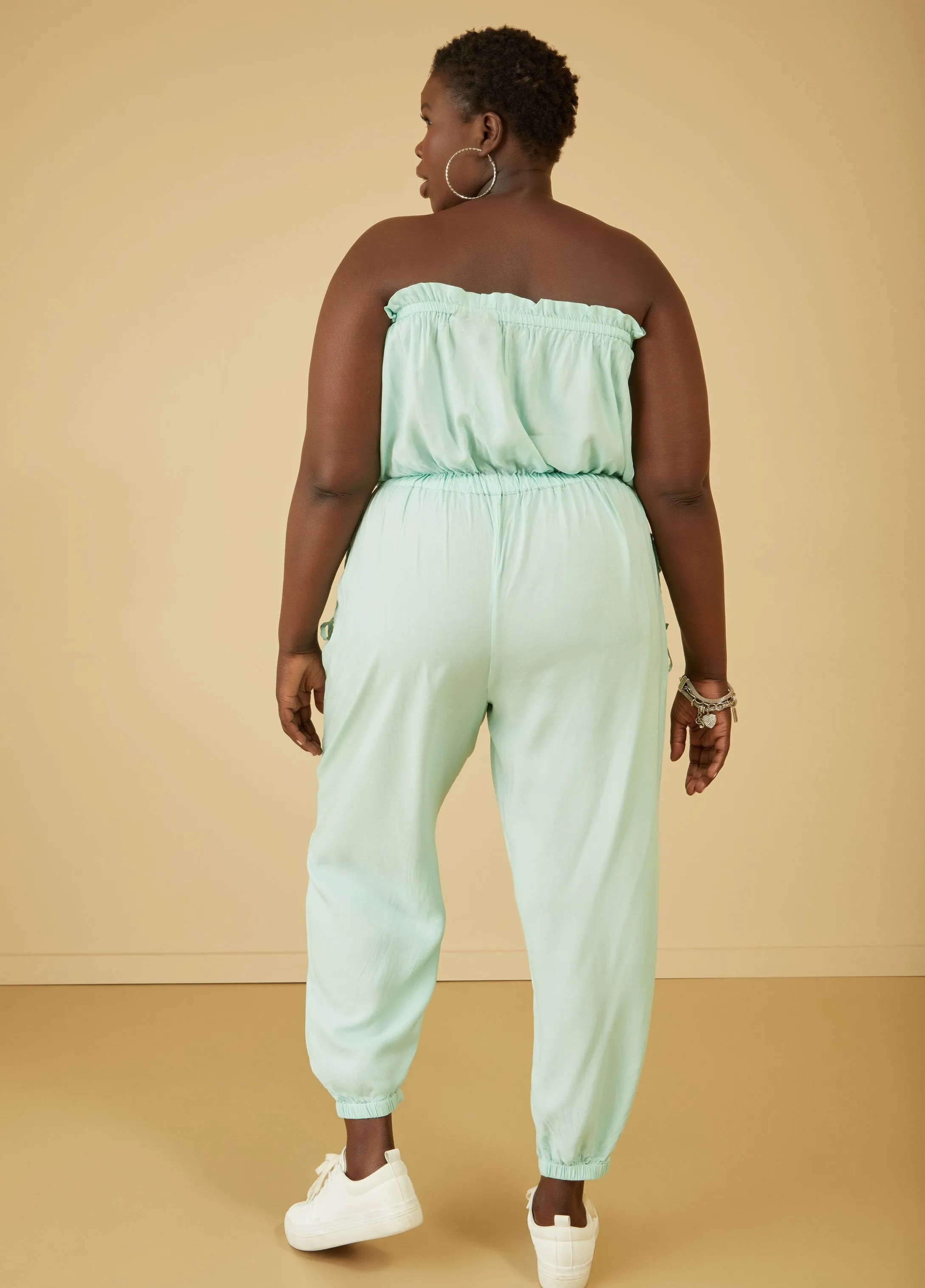 Strapless Joggers Jumpsuit sold by Ashley Stewart product image thumbnail 2