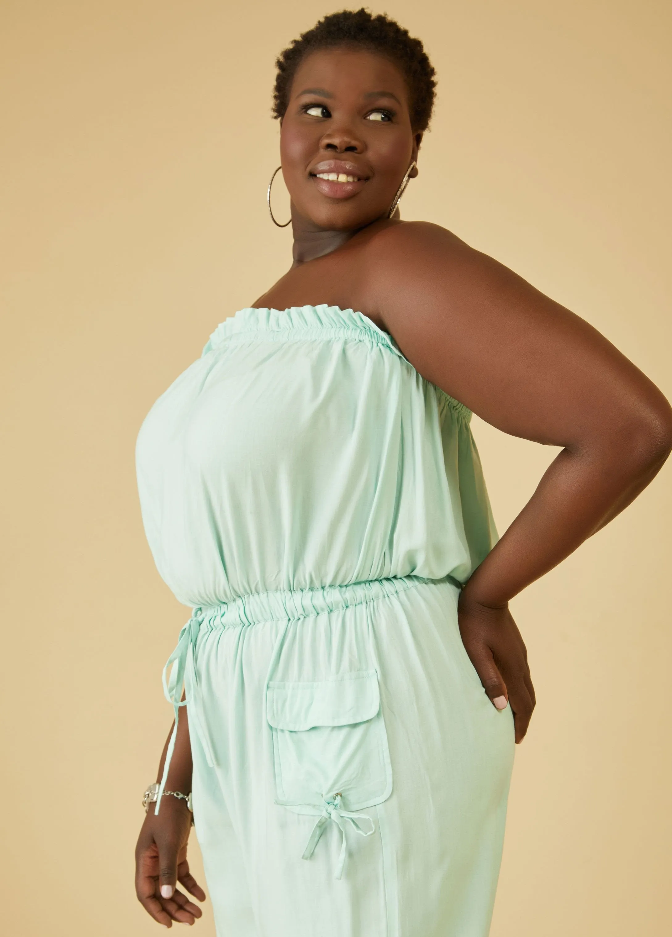 Strapless Joggers Jumpsuit sold by Ashley Stewart product image thumbnail 3