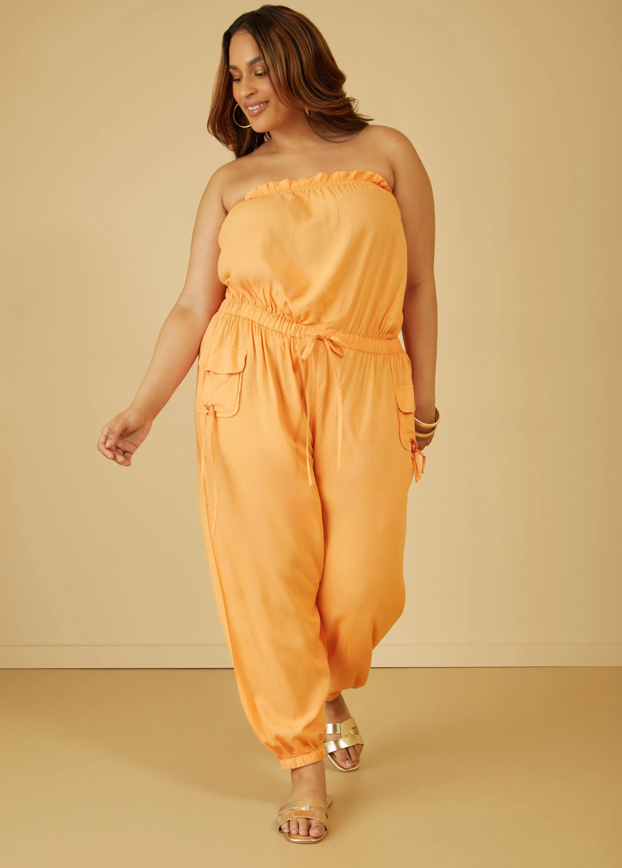 Strapless Joggers Jumpsuit sold by Ashley Stewart product image thumbnail 4