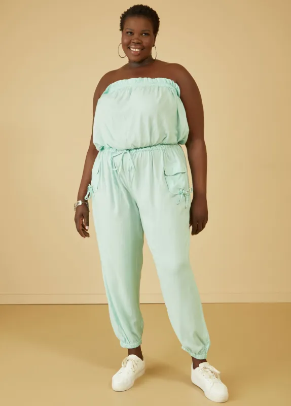 Strapless Joggers Jumpsuit sold by Ashley Stewart
