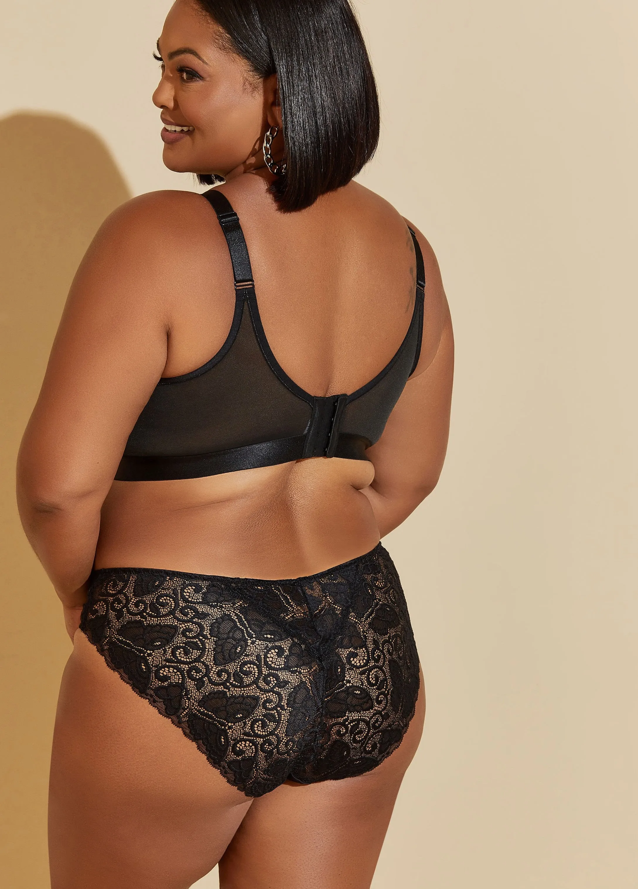 Mesh Paneled Wireless Bra sold by Ashley Stewart product image thumbnail 2