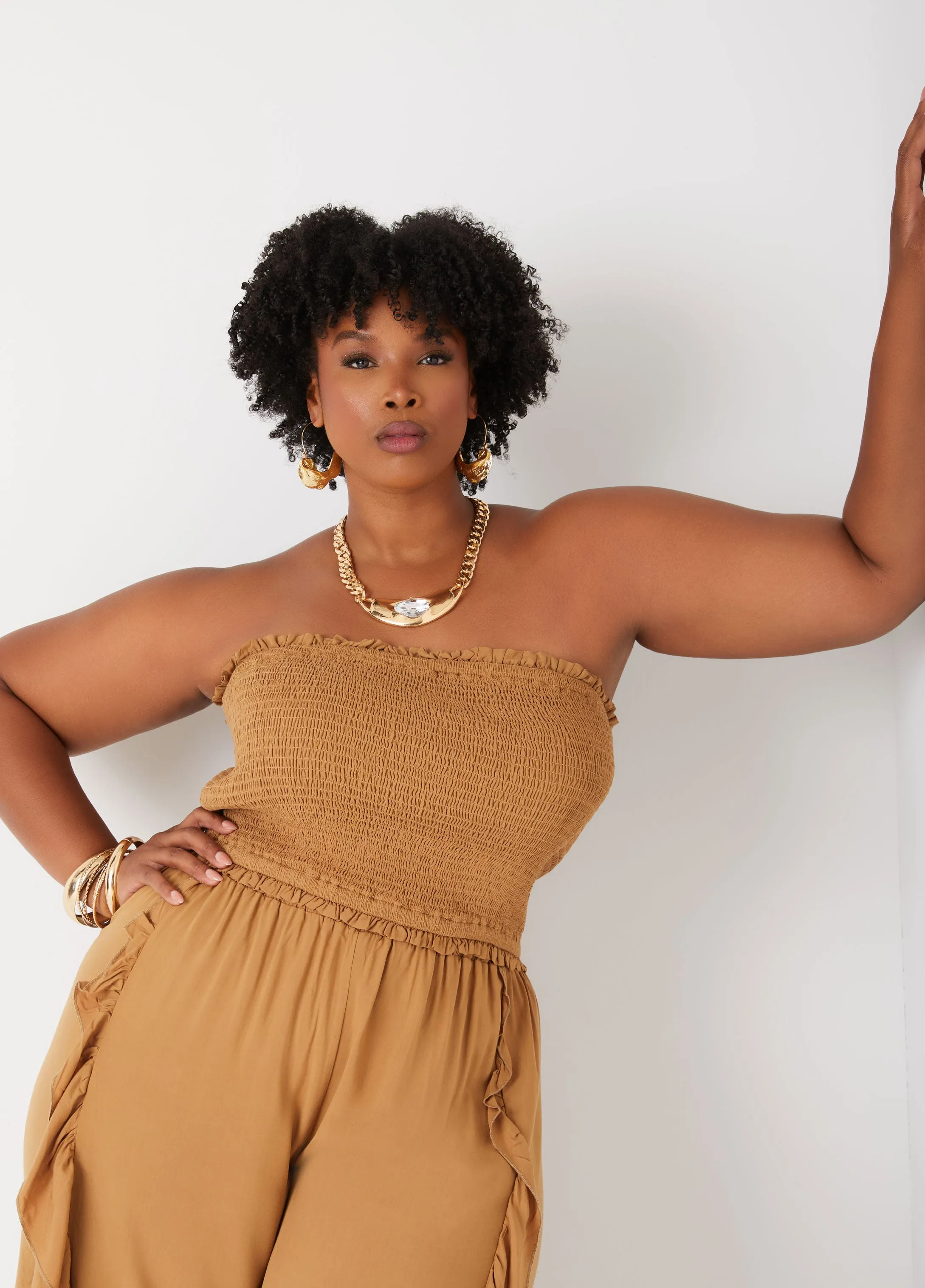 Shirred Tube Top sold by Ashley Stewart product image thumbnail 4