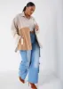 Colorblock Corduroy Shacket sold by Ashley Stewart