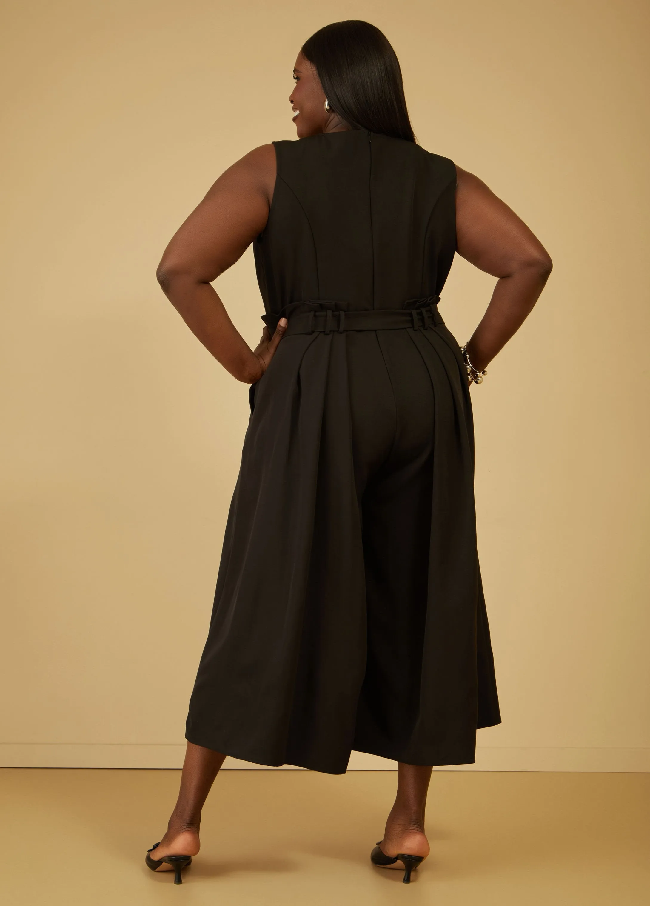 Cropped Wide Leg Jumpsuit sold by Ashley Stewart product image thumbnail 2