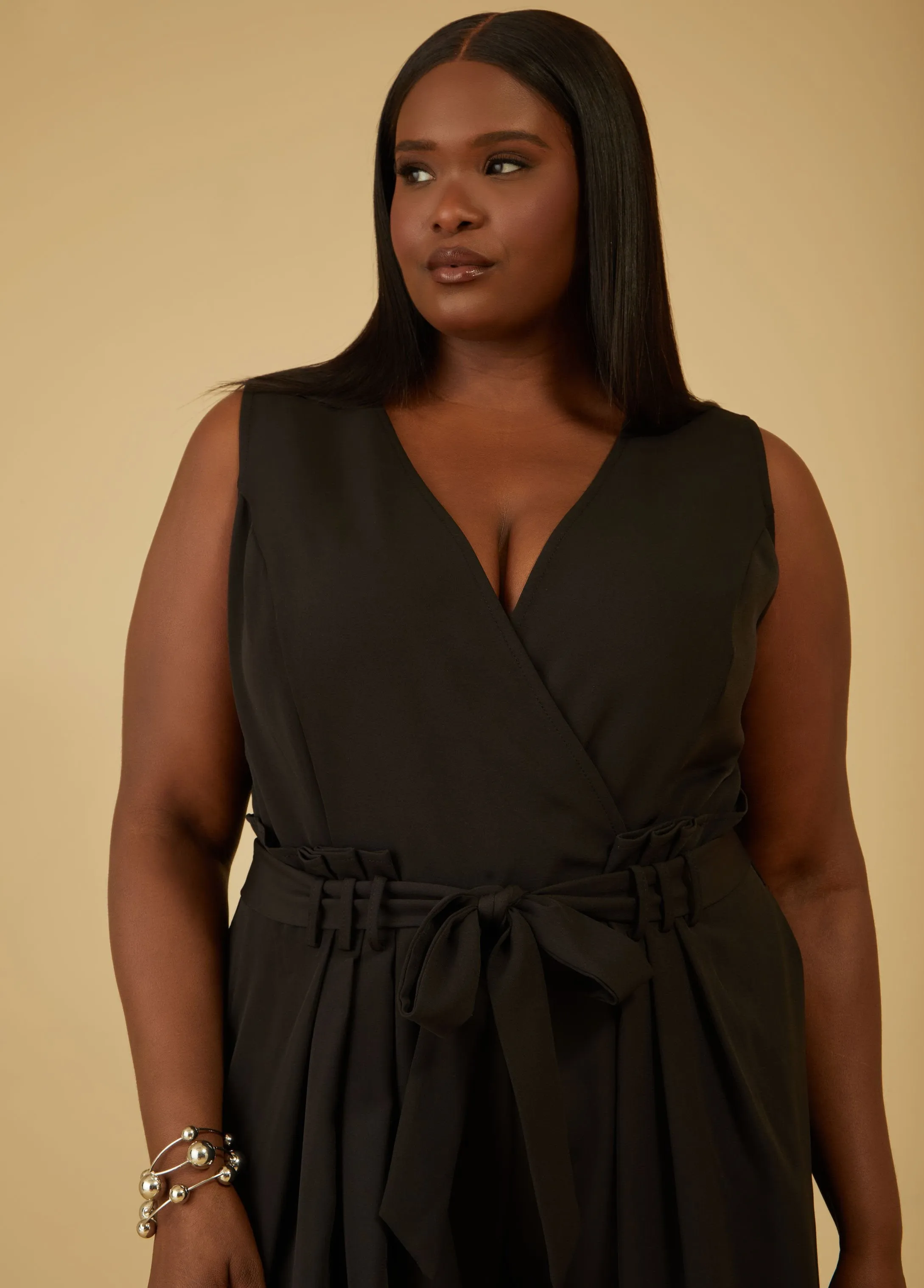 Cropped Wide Leg Jumpsuit sold by Ashley Stewart product image thumbnail 4