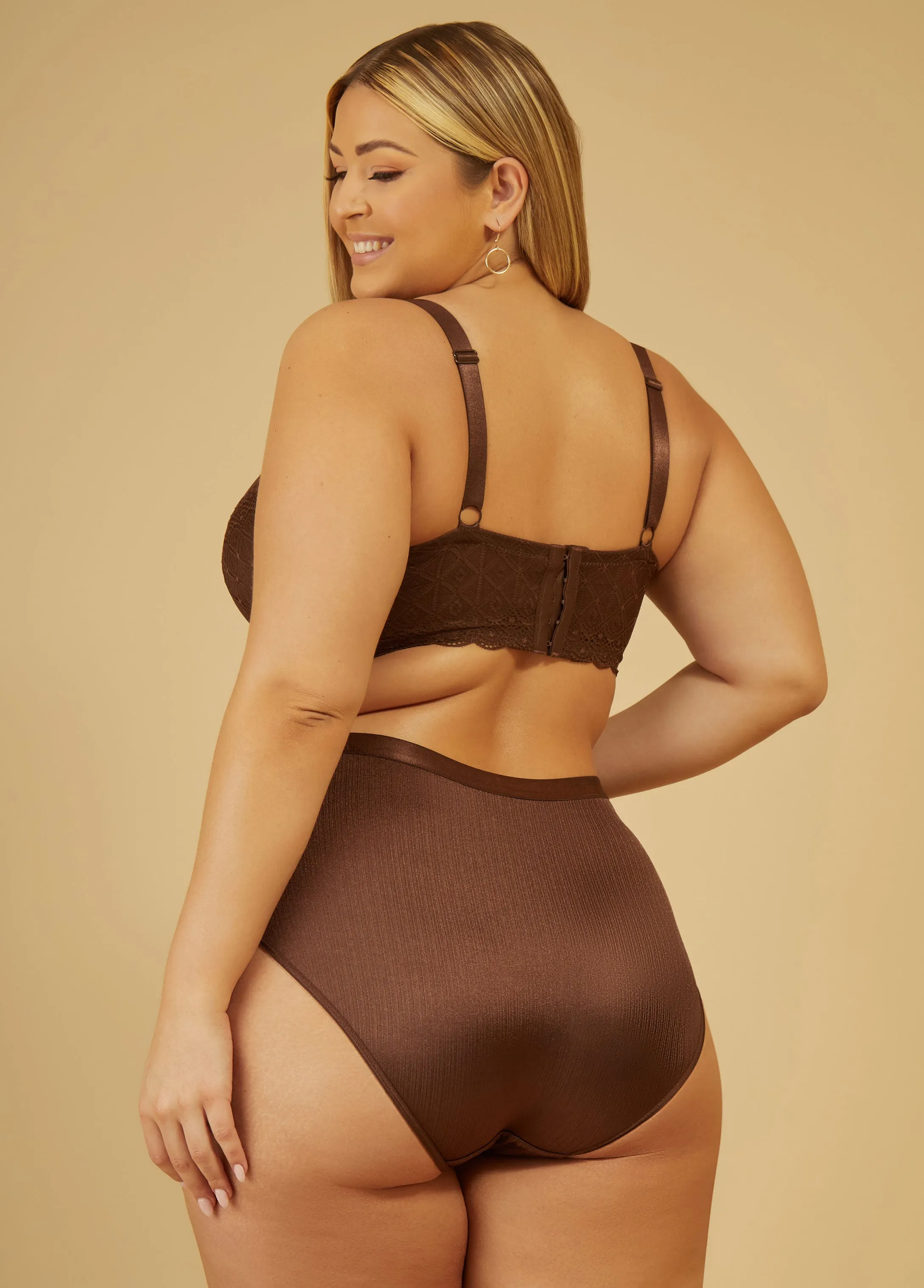 Striped Satin Briefs sold by Ashley Stewart product image thumbnail 2