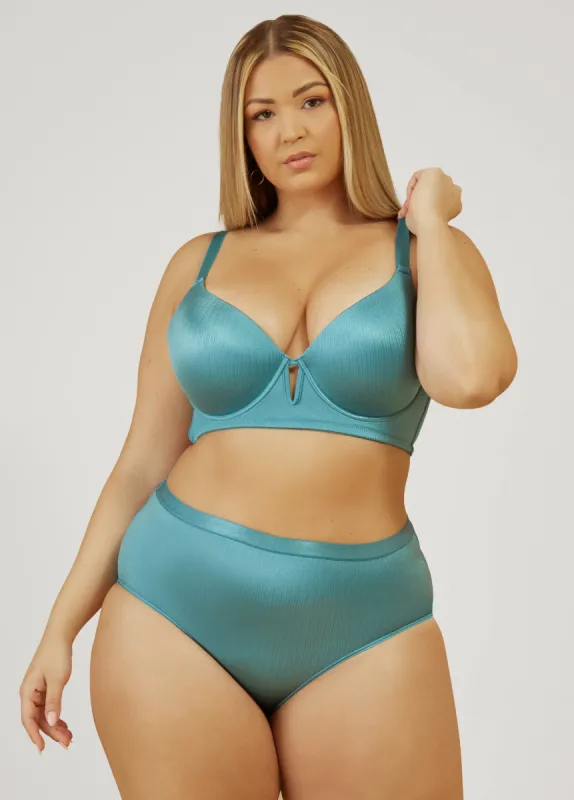 Striped Underwired T-Shirt Bra sold by Ashley Stewart