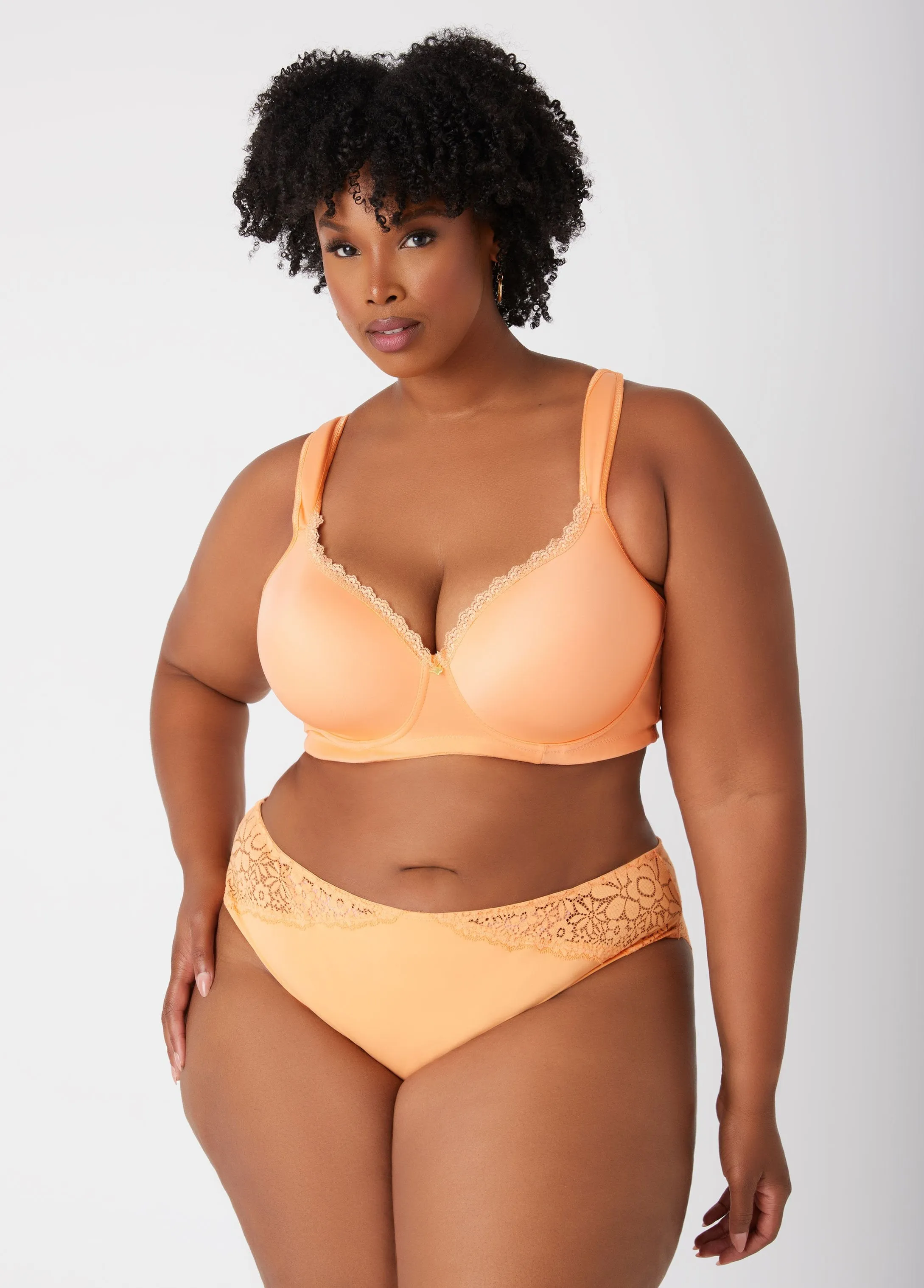 Lace Trim Full Coverage Butterfly Bra sold by Ashley Stewart