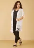 Fringed Crocheted Cardigan sold by Ashley Stewart