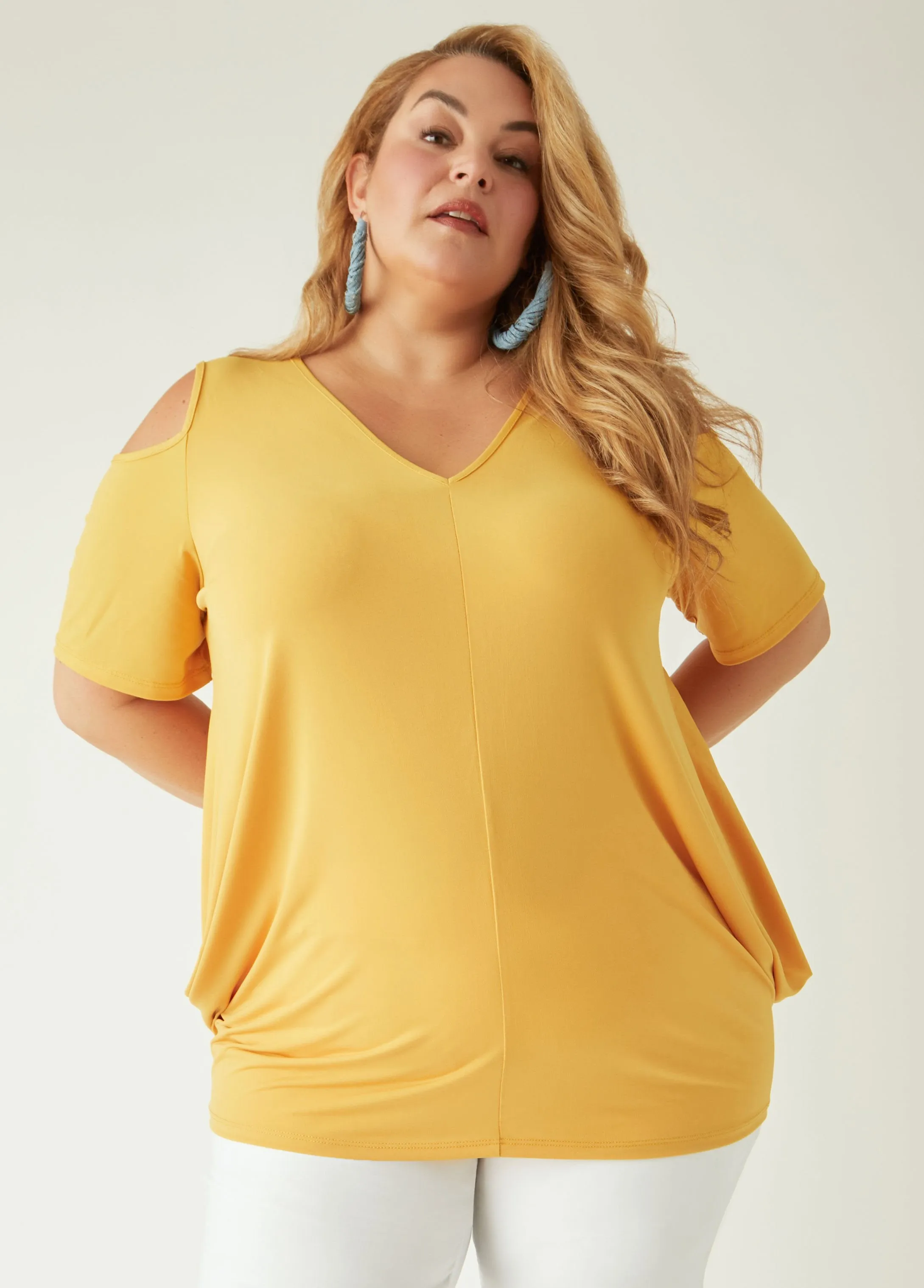 Cold Shoulder Tunic sold by Ashley Stewart product image thumbnail 5