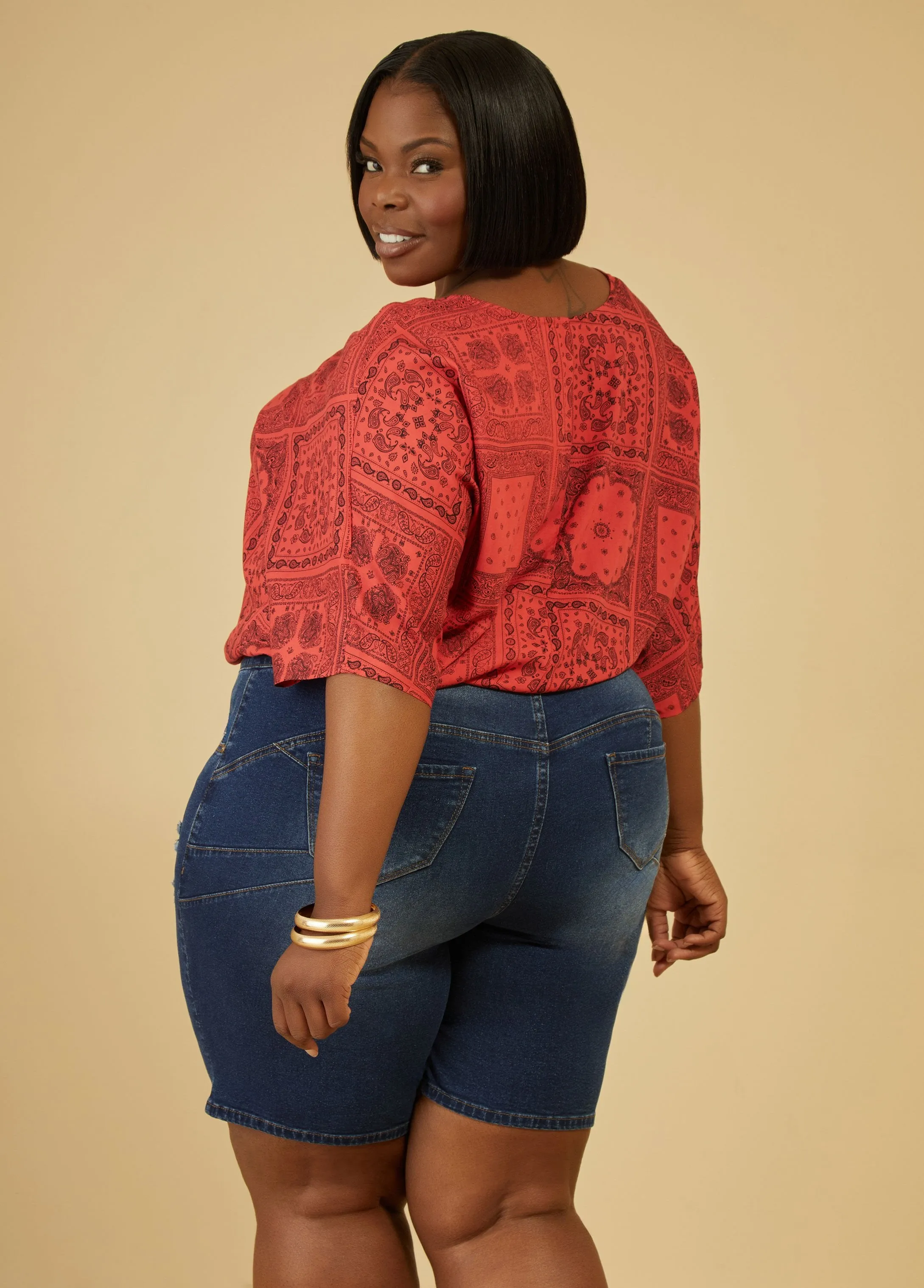 Paisley Print Blouse sold by Ashley Stewart product image thumbnail 2
