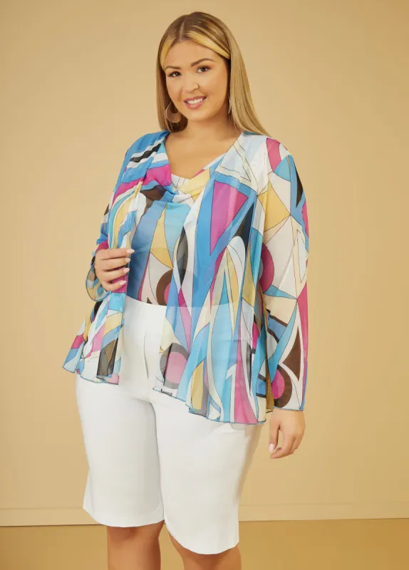 Geo Mesh Duster sold by Ashley Stewart