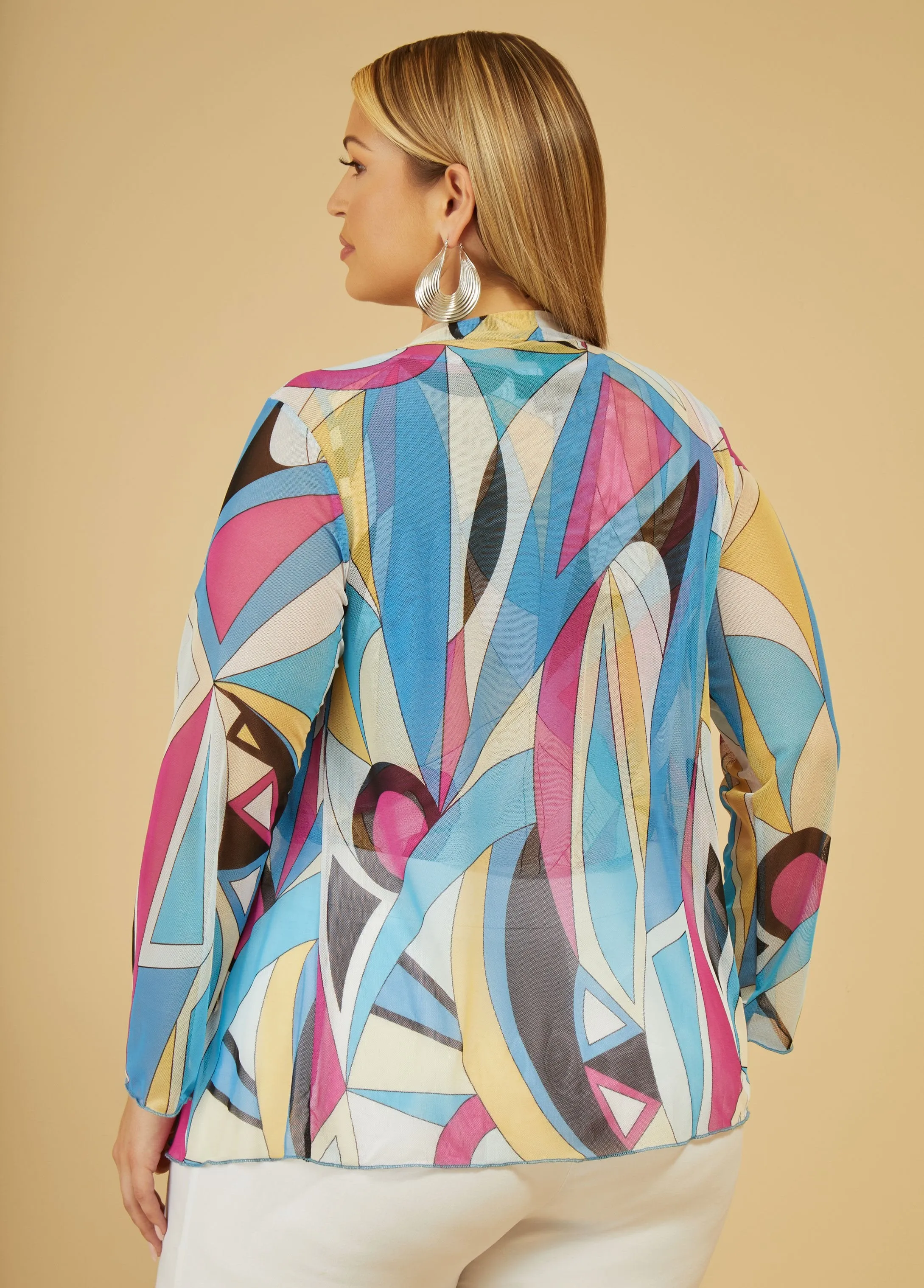 Geo Mesh Duster sold by Ashley Stewart product image thumbnail 2