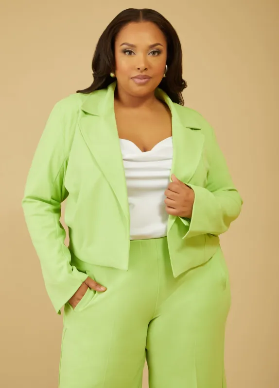 Cropped Crepe Blazer sold by Ashley Stewart