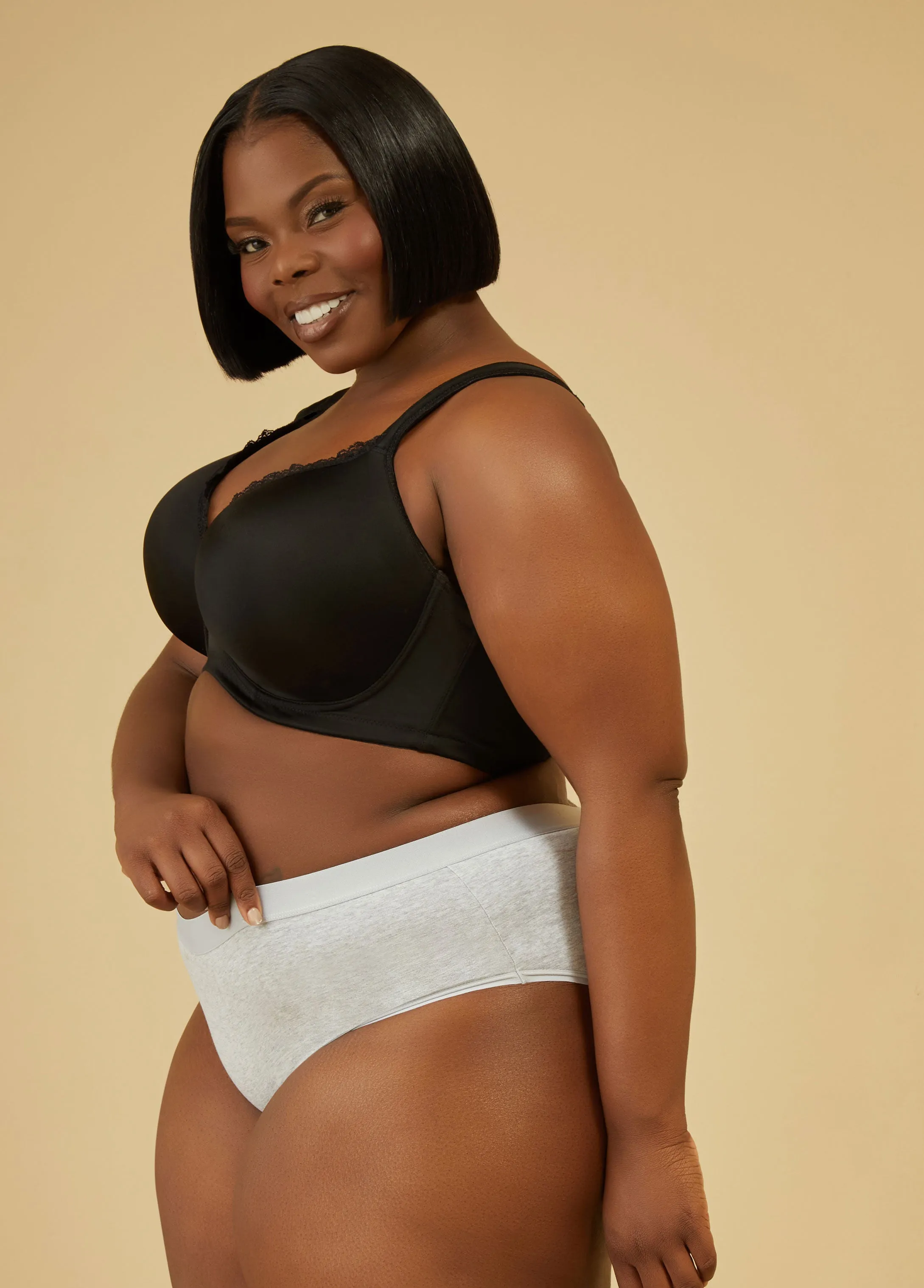 Hipster Stretch Cotton Panty sold by Ashley Stewart product image thumbnail 3