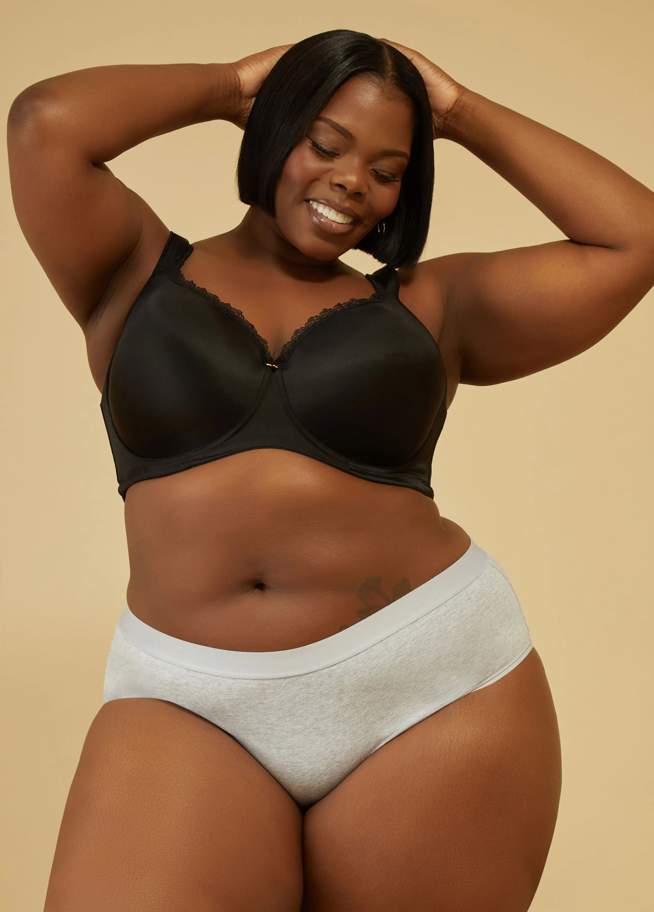 Hipster Stretch Cotton Panty sold by Ashley Stewart