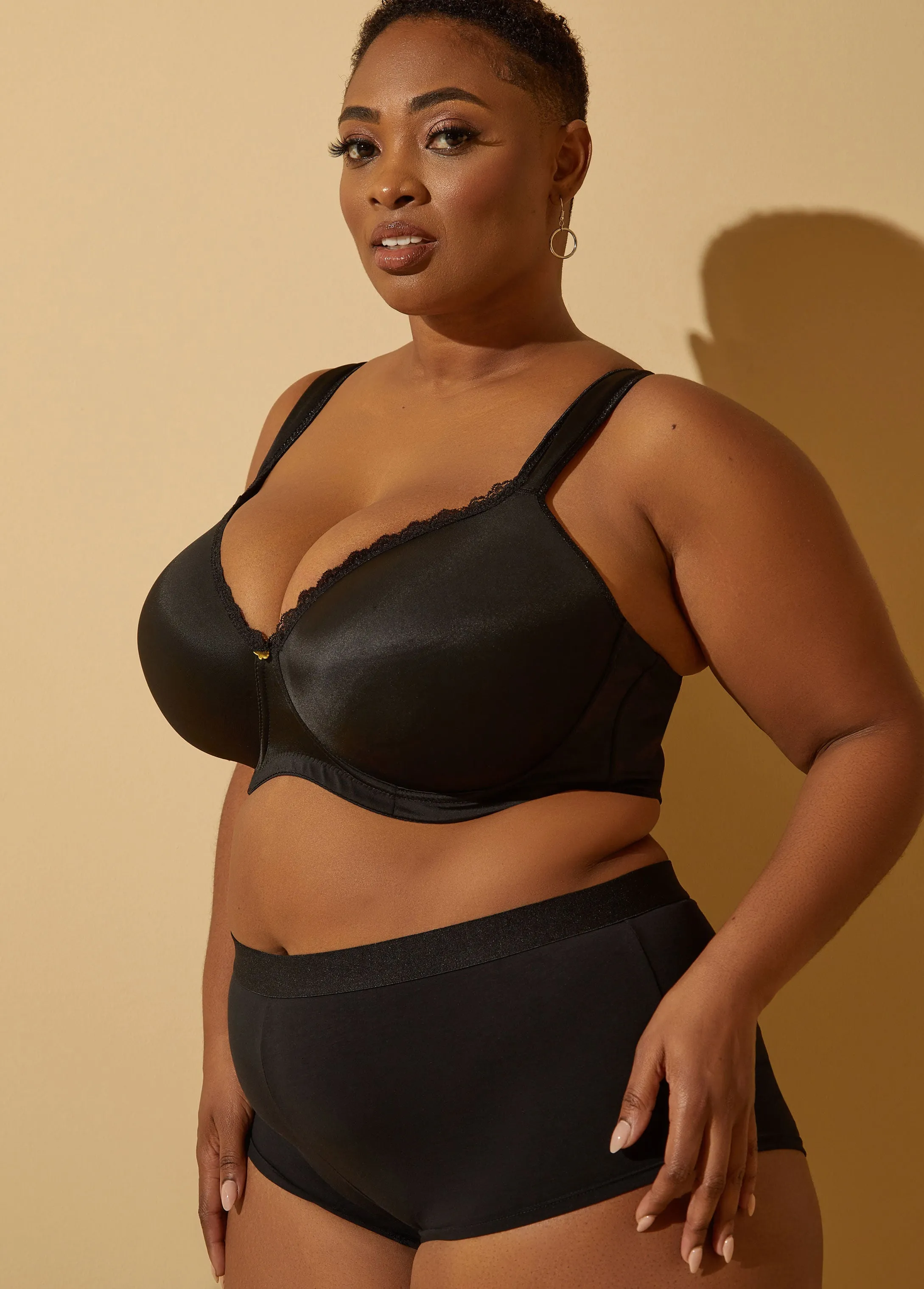 Stretch Cotton Boyshort Briefs sold by Ashley Stewart product image thumbnail 3