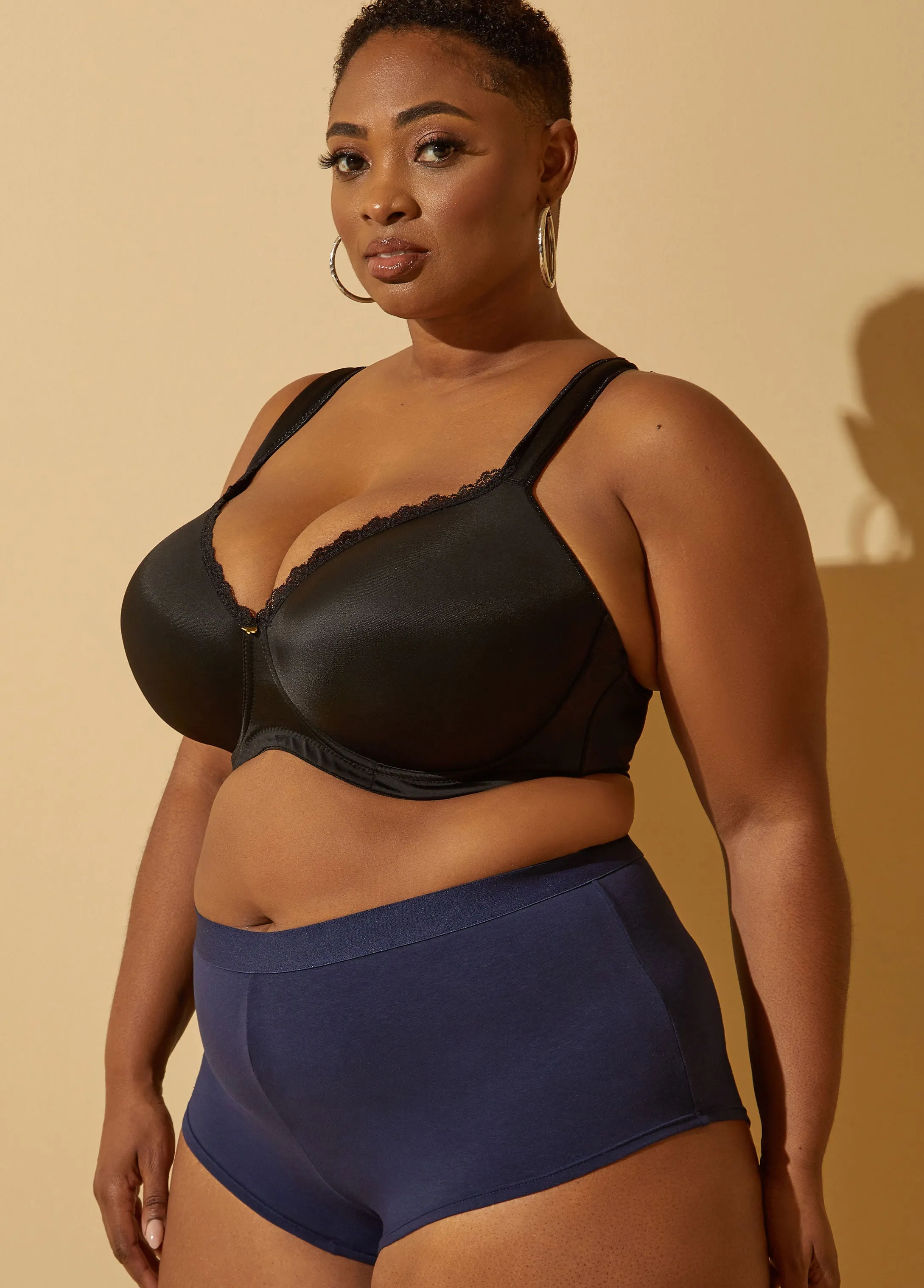 Stretch Cotton Boyshort Briefs sold by Ashley Stewart product image thumbnail 4