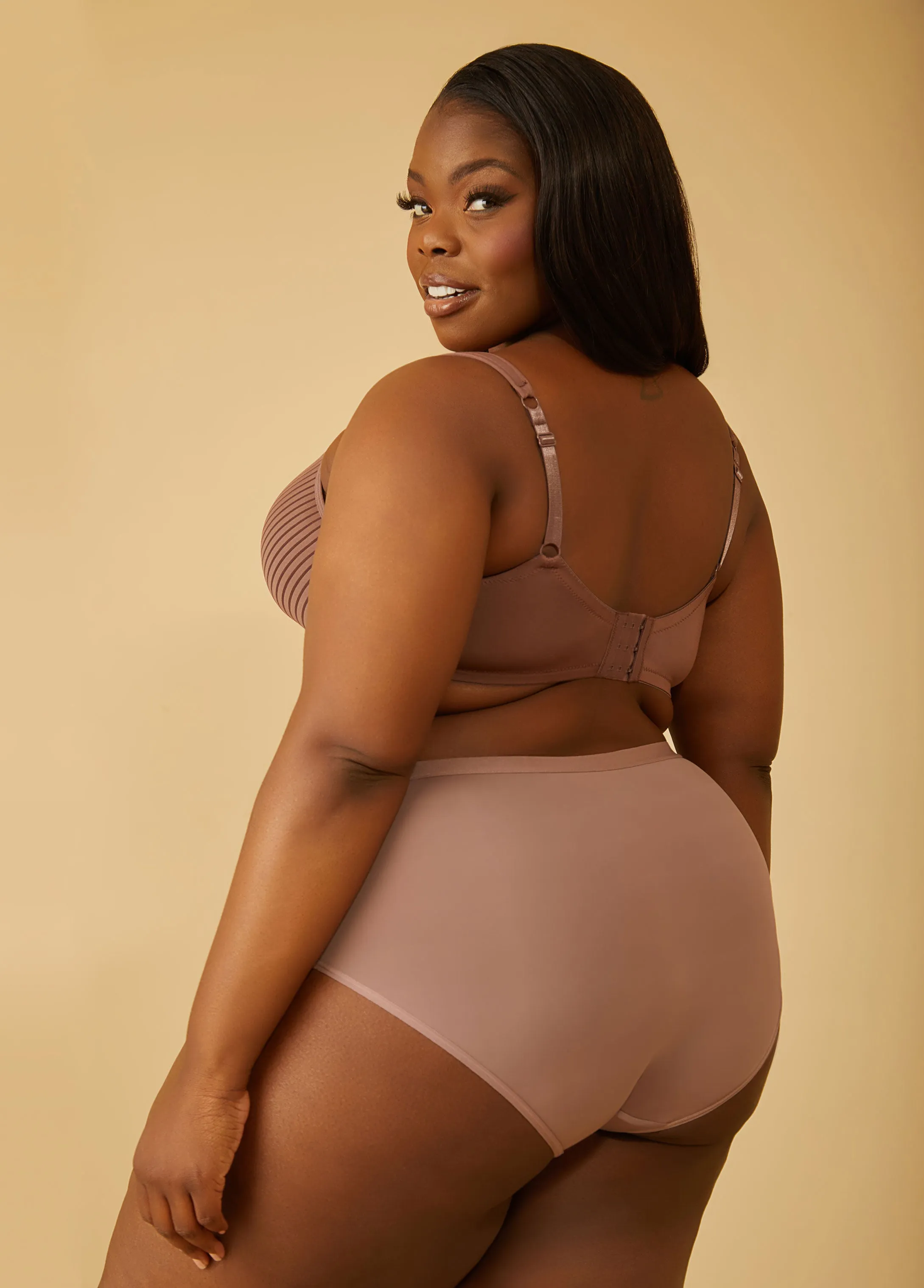 Mesh Paneled High Cut Briefs sold by Ashley Stewart product image thumbnail 5