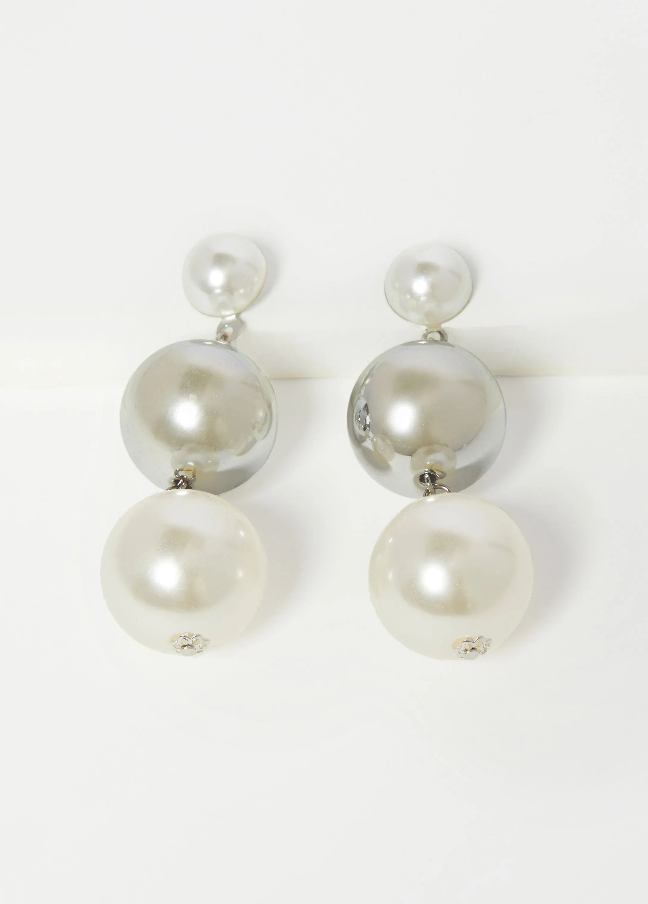 Faux Pearl And Bead Earrings sold by Ashley Stewart product image thumbnail 2