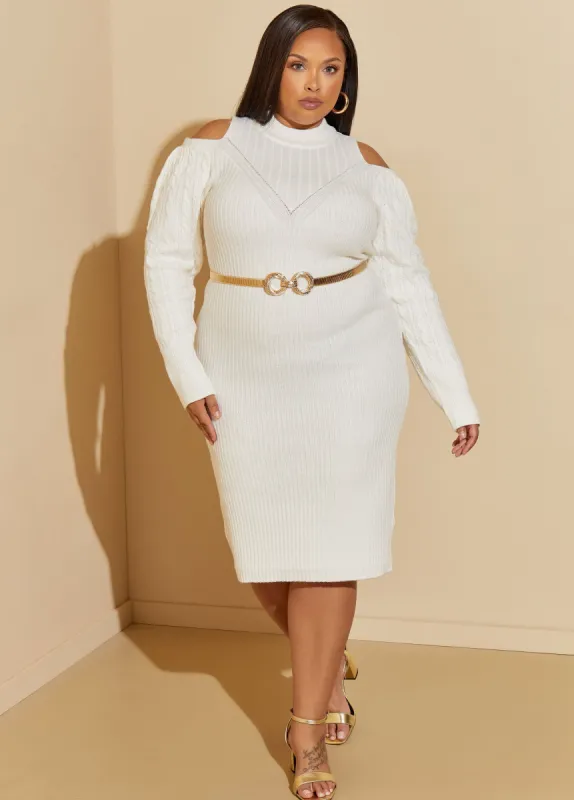 Gold Tone Circle Stretch Belt sold by Ashley Stewart