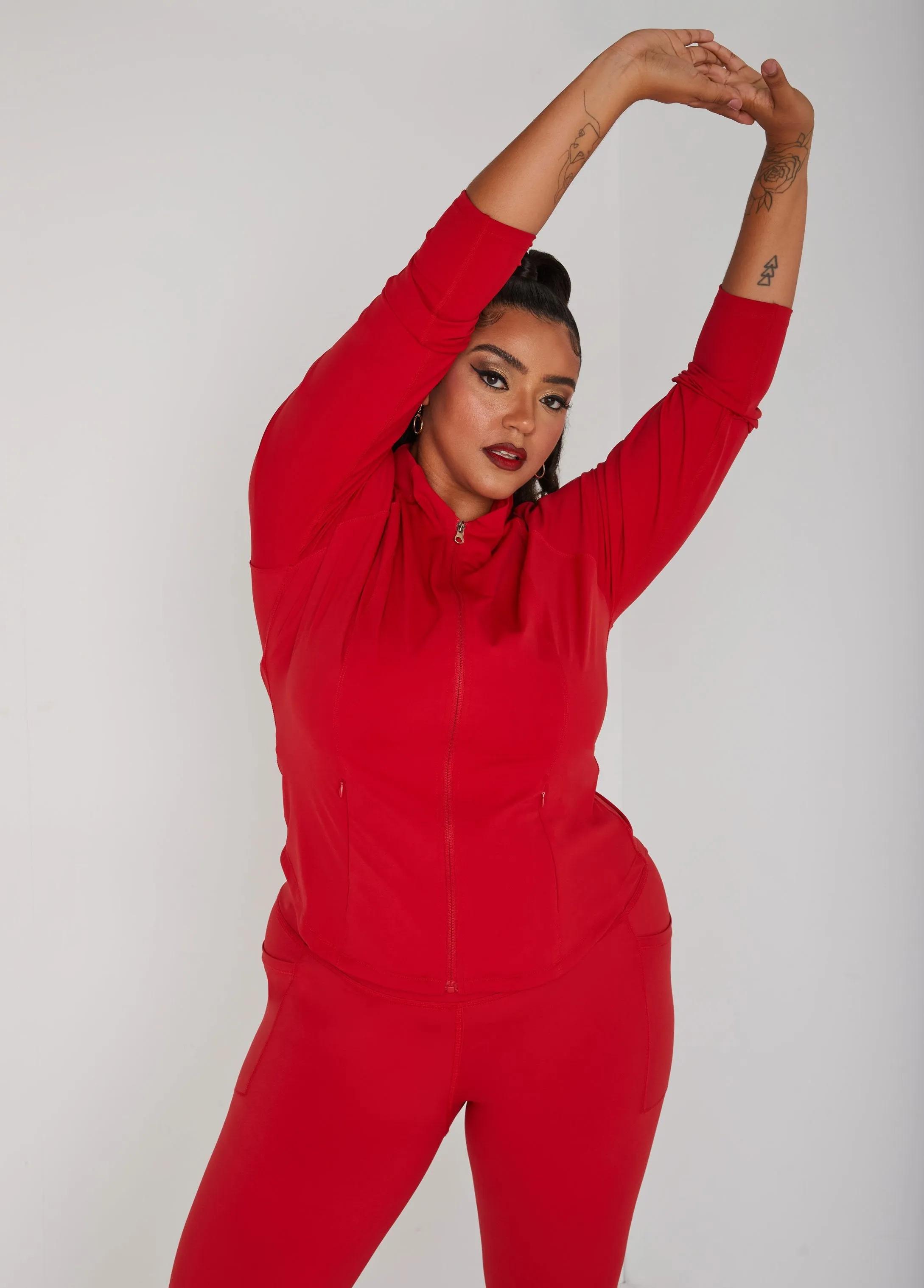 Zip Front Athletic Jacket sold by Ashley Stewart product image thumbnail 5