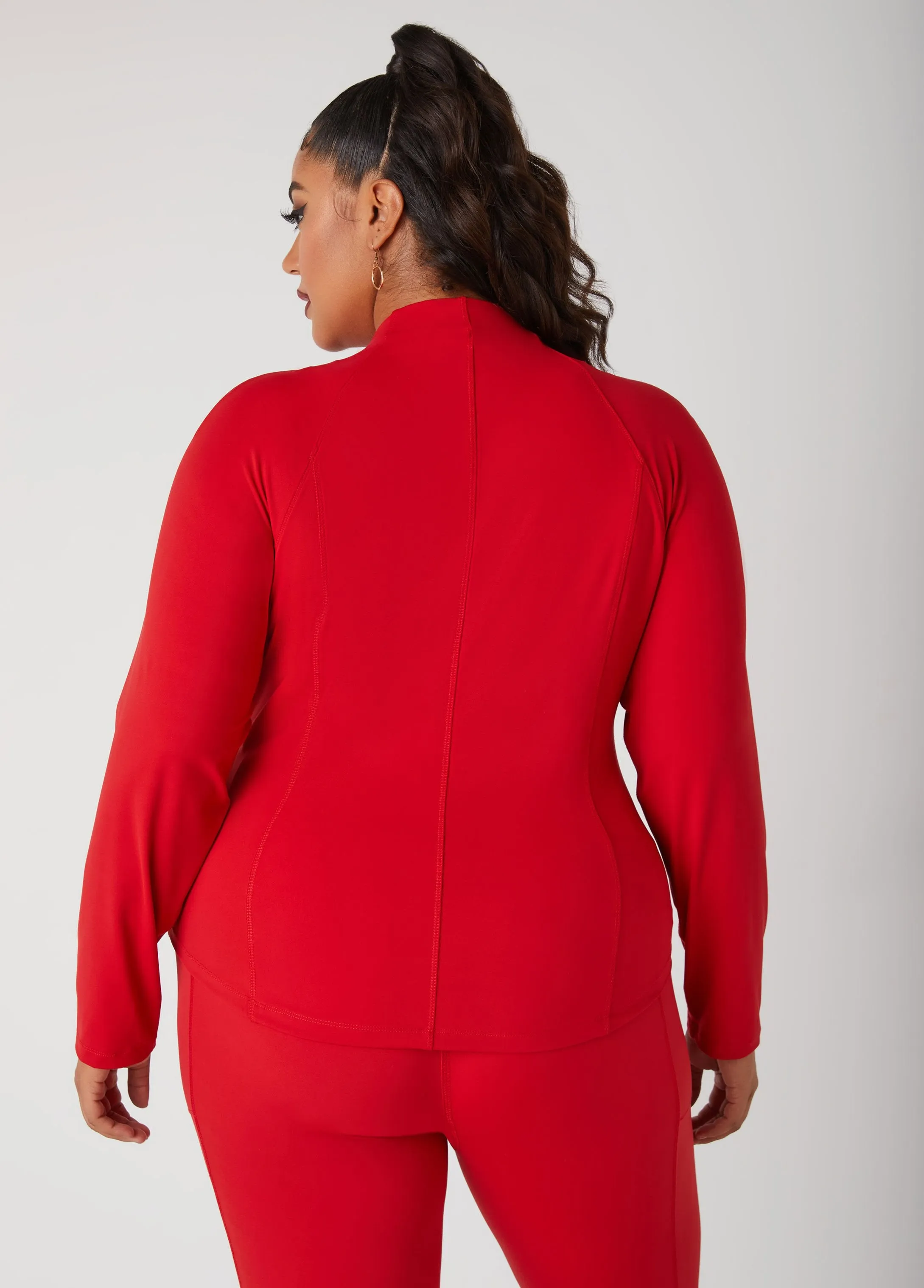 Zip Front Athletic Jacket sold by Ashley Stewart product image thumbnail 2