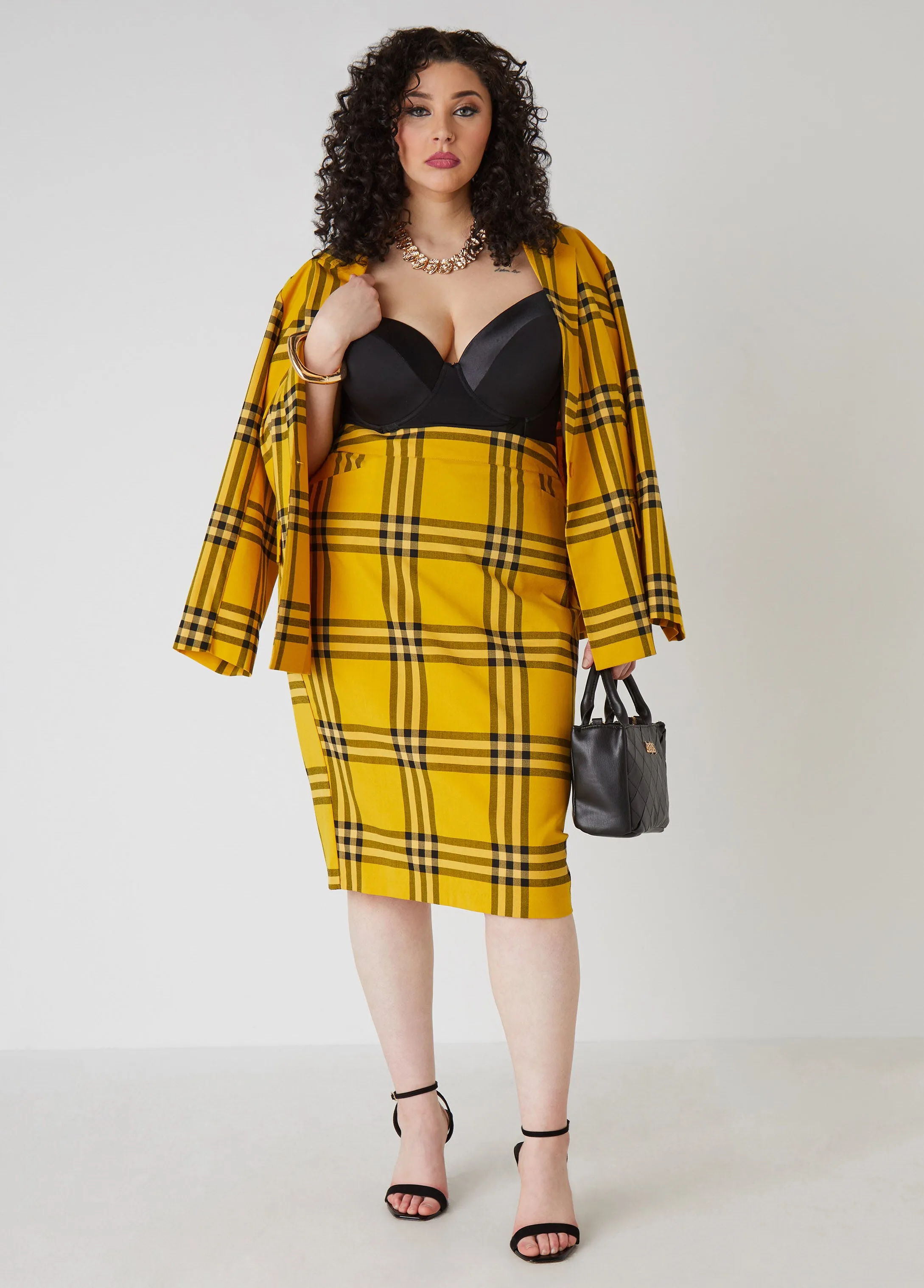Plaid Pencil Skirt sold by Ashley Stewart