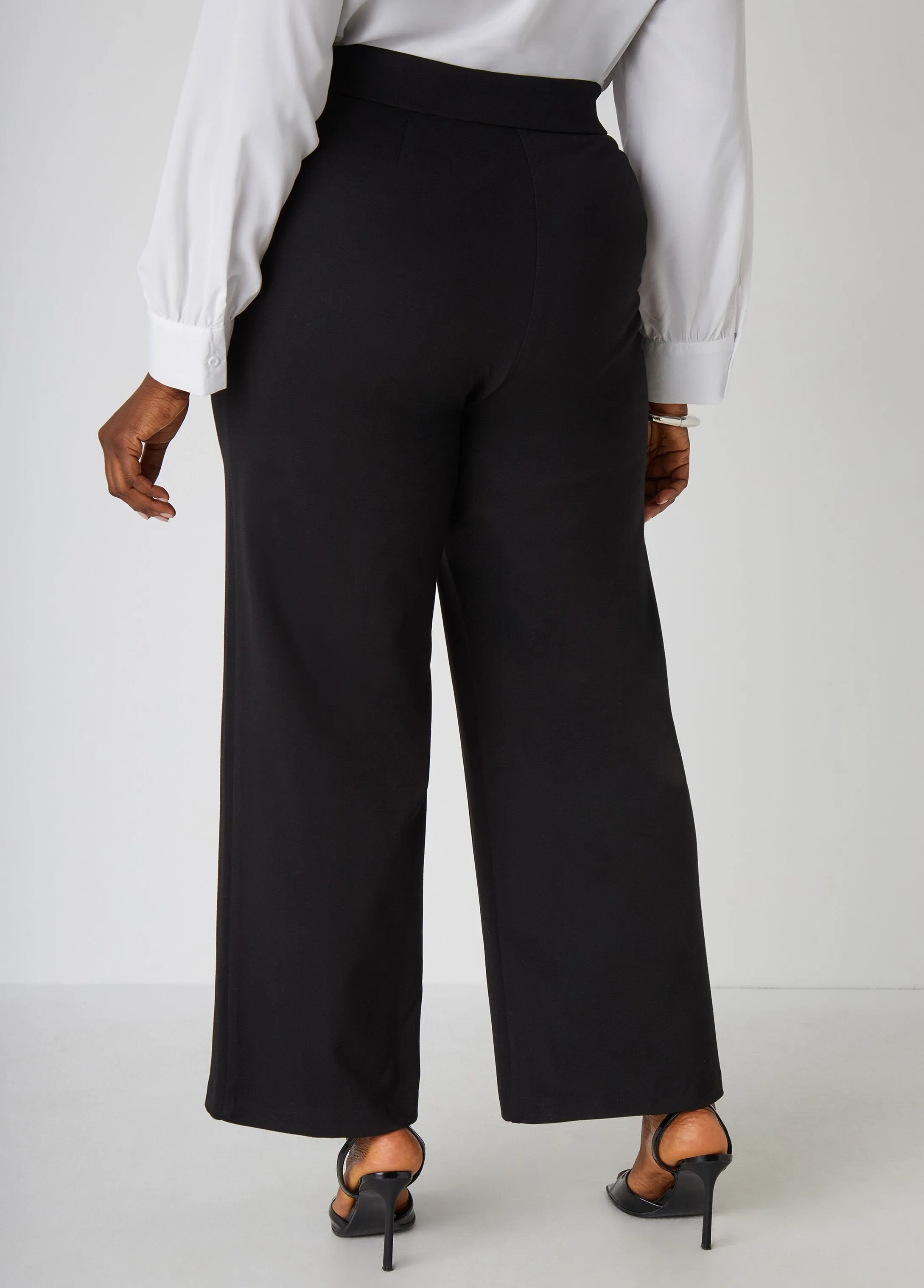 Pull On Straight Leg Ponte Pants sold by Ashley Stewart product image thumbnail 2