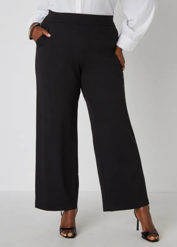 Pull On Straight Leg Ponte Pants sold by Ashley Stewart