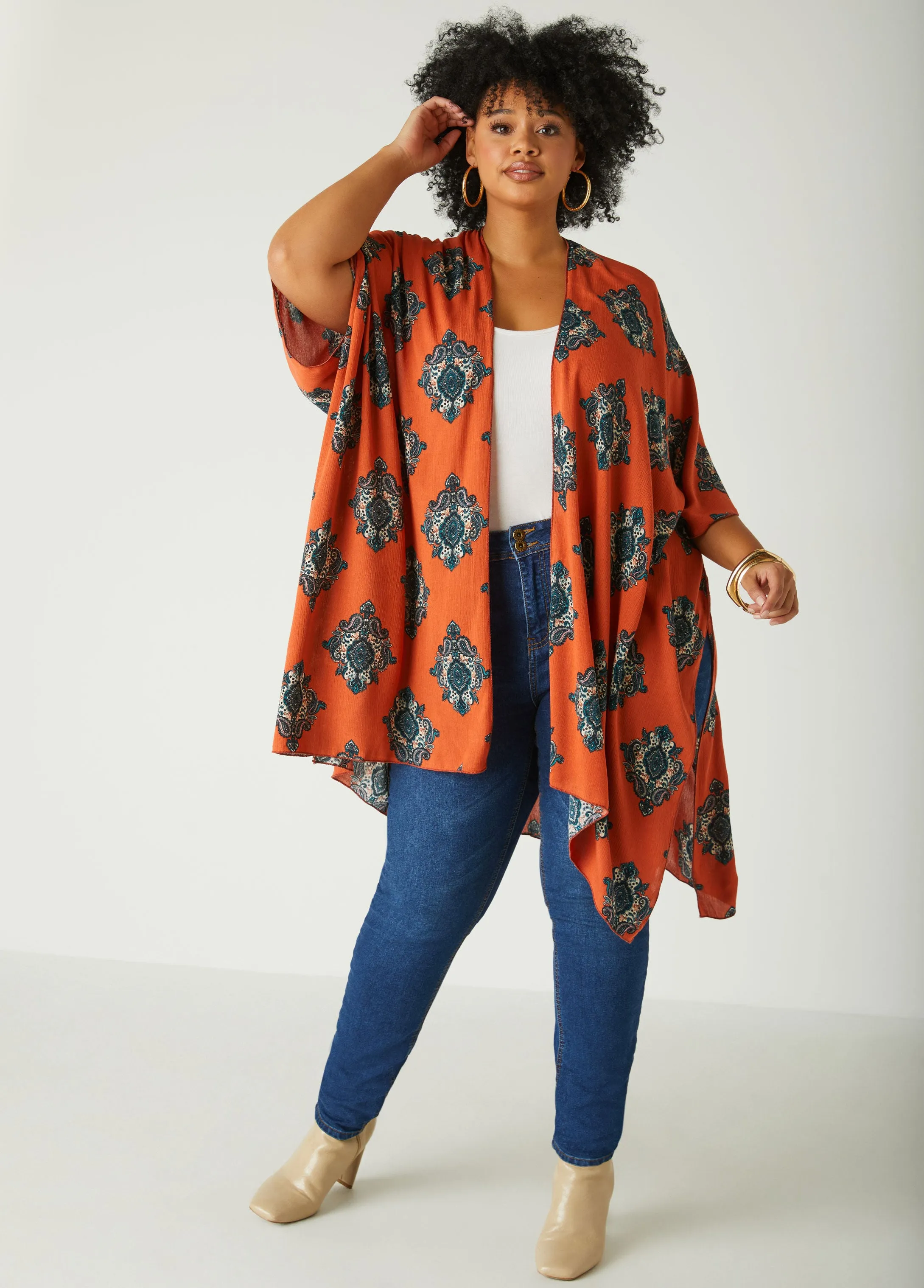 Paisley Print Kimono sold by Ashley Stewart